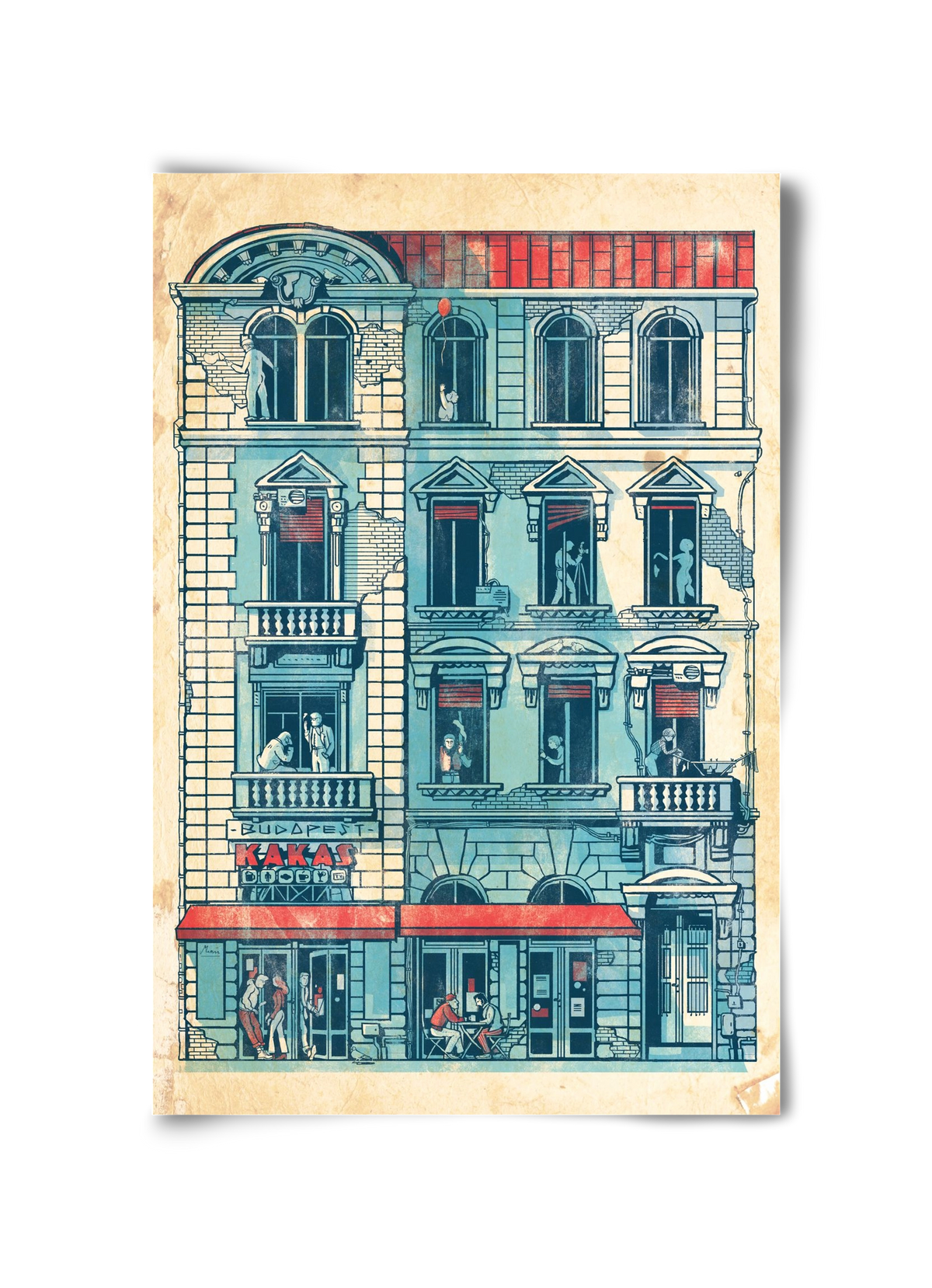 Akacfa street, 30x45 cm, Keret nélkül