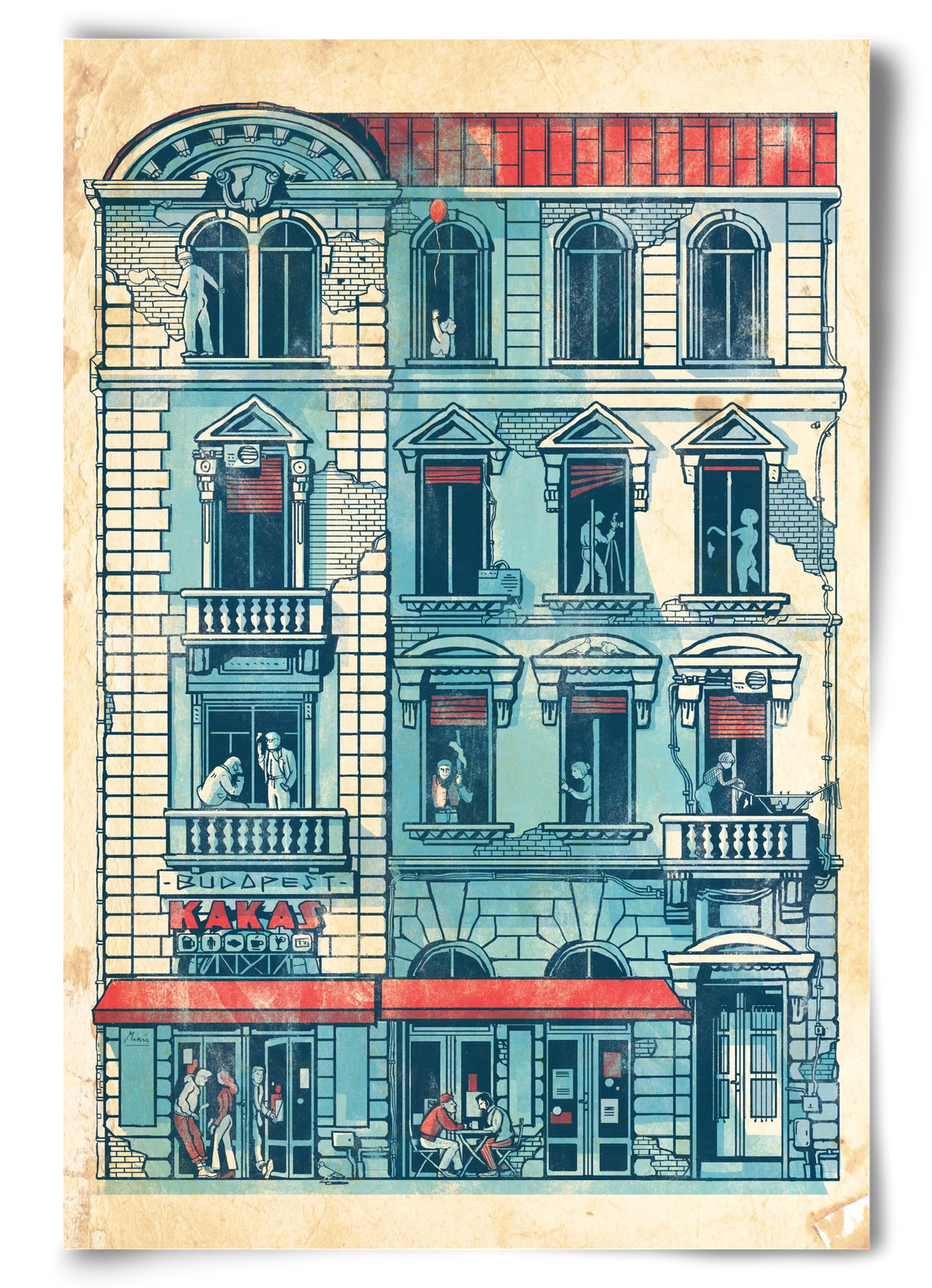 Akacfa street, 60x90 cm, Keret nélkül