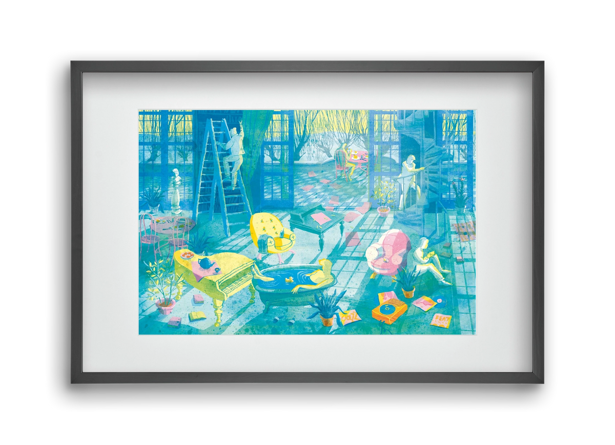 Multiexpo I., 45x30 cm (30x20 cm), Fekete keret, paszpartuval