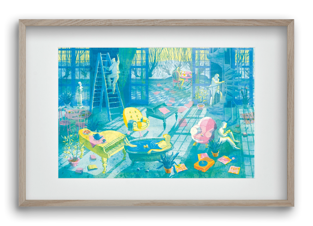 Multiexpo I., 60x40 cm (45x30 cm), Tölgy keret, paszpartuval