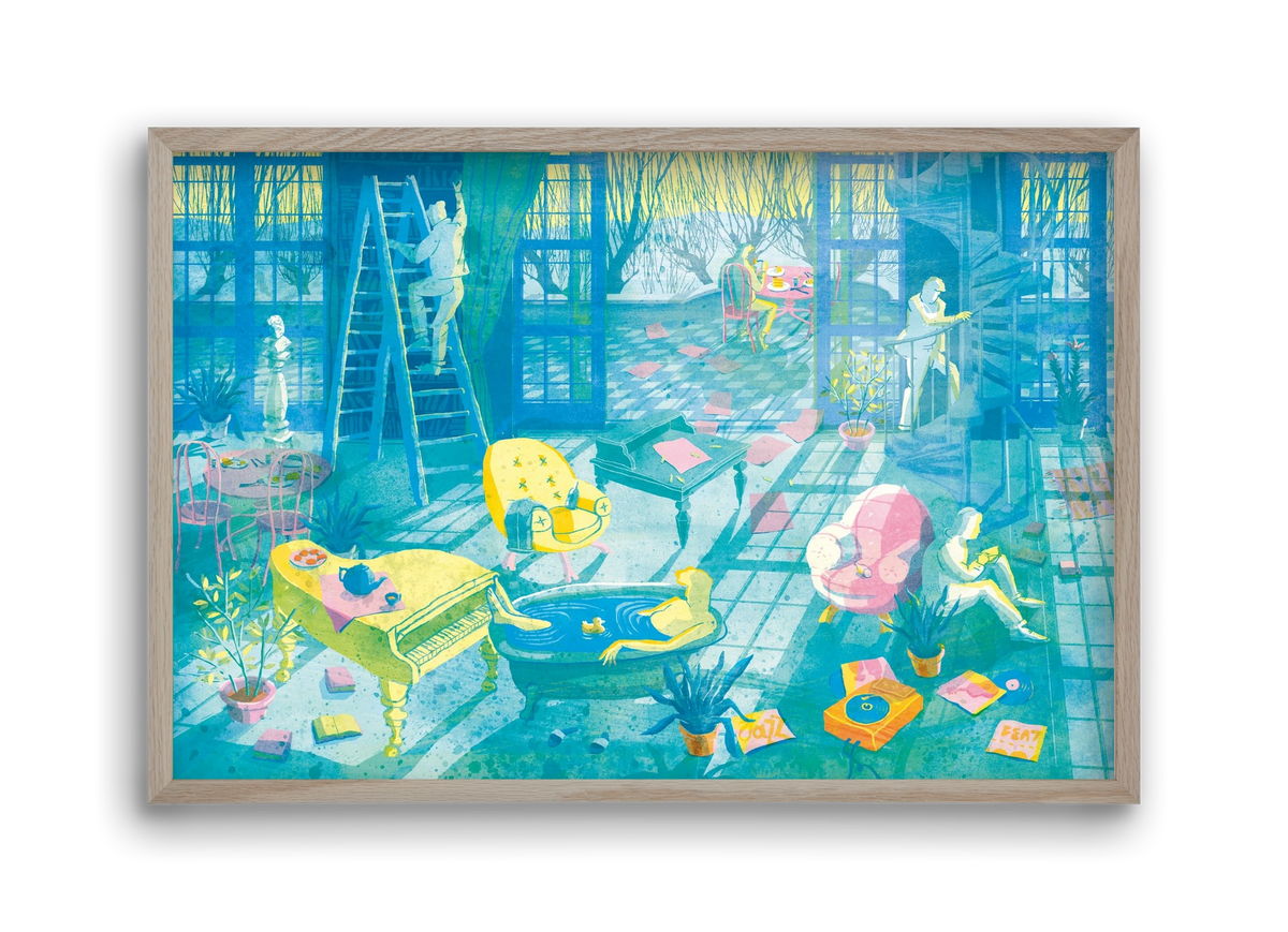 Multiexpo I., 45x30 cm (45x30 cm), Tölgy keret