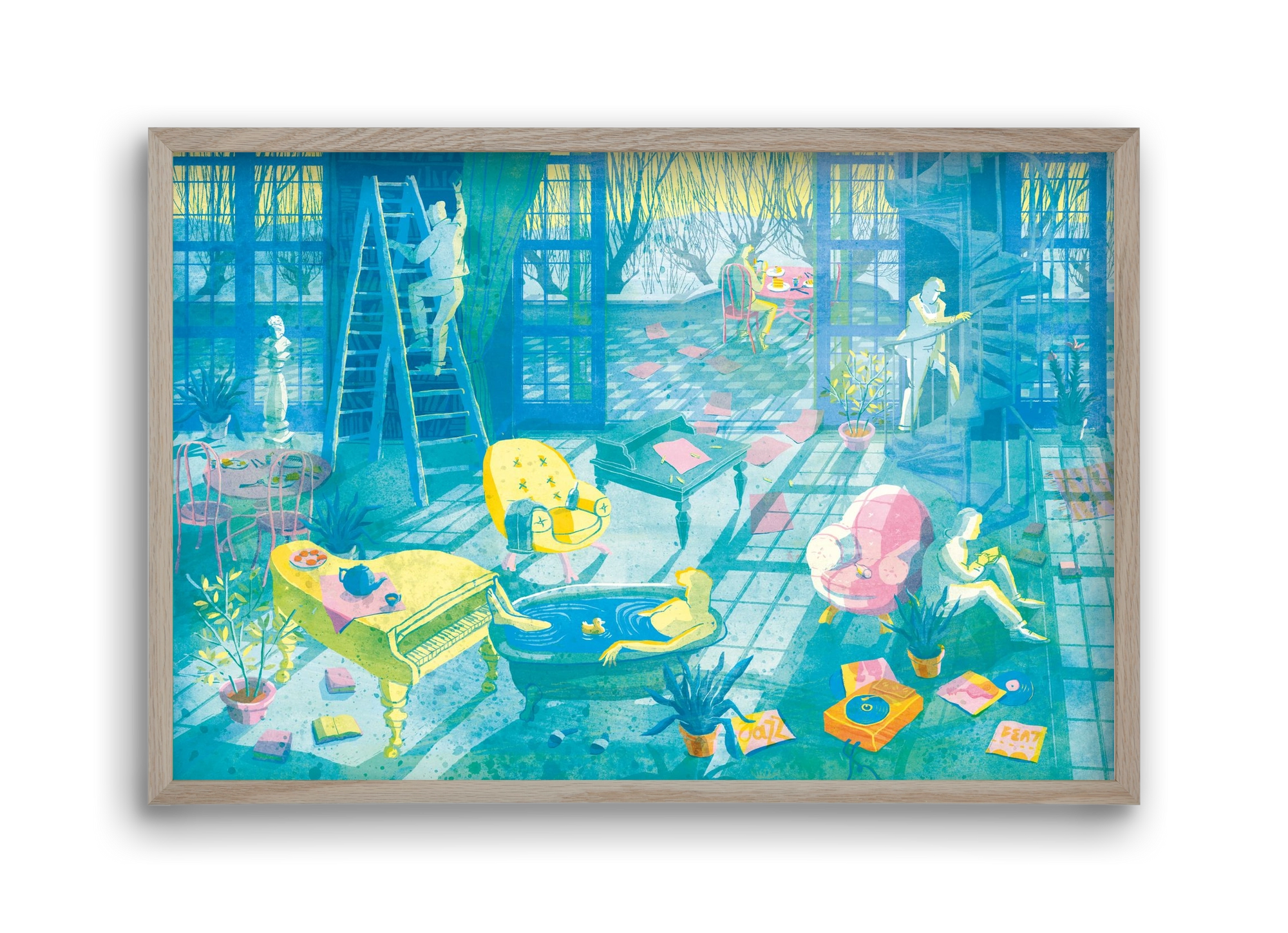 Multiexpo I., 45x30 cm (45x30 cm), Tölgy keret