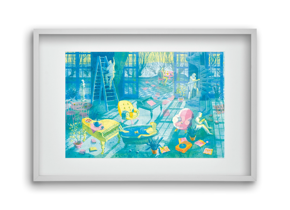 Multiexpo I., 45x30 cm (30x20 cm), Fehér keret, paszpartuval