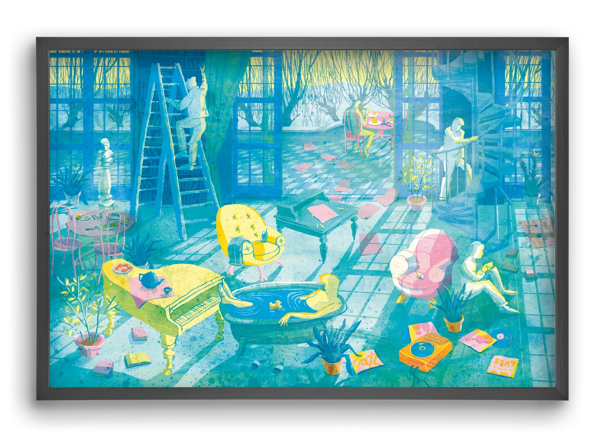 Multiexpo I., 60x40 cm (60x40 cm), Fekete keret