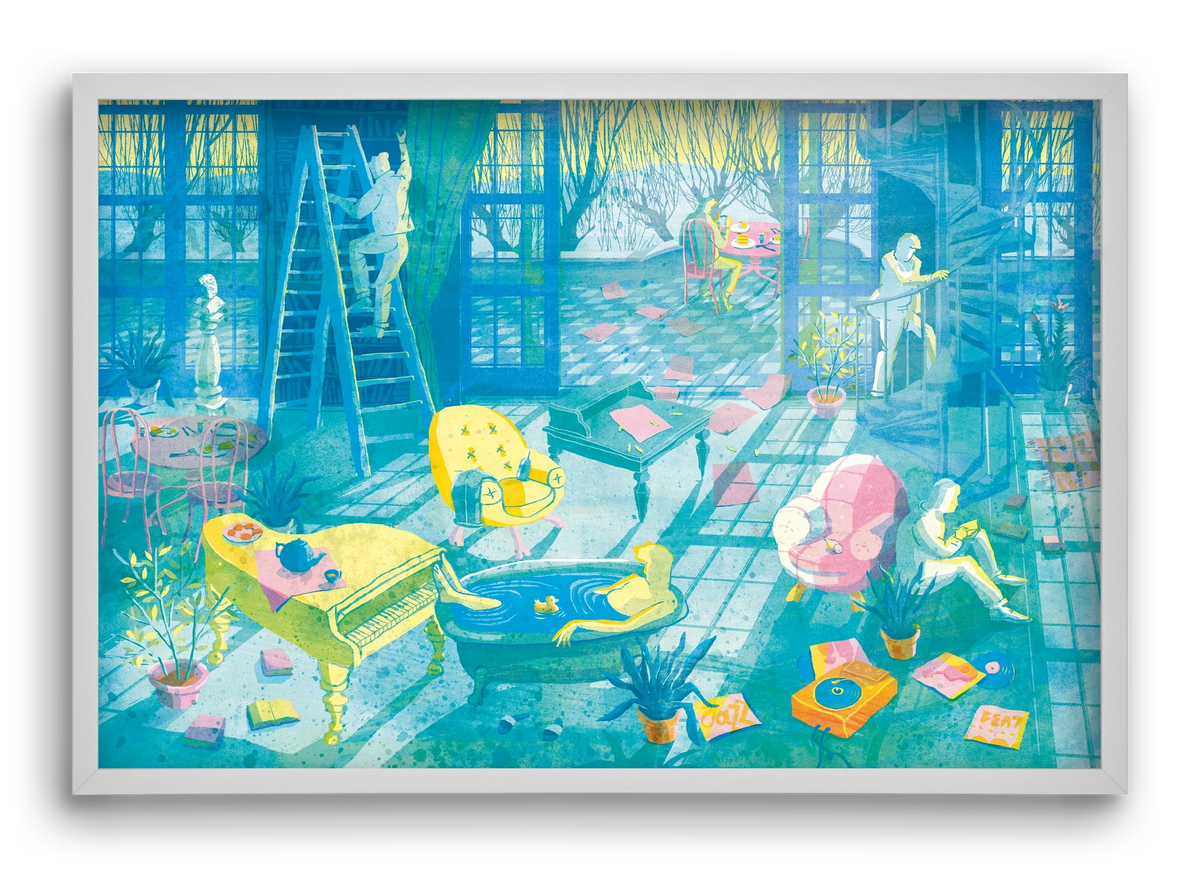 Multiexpo I., 60x40 cm (60x40 cm), Fehér keret