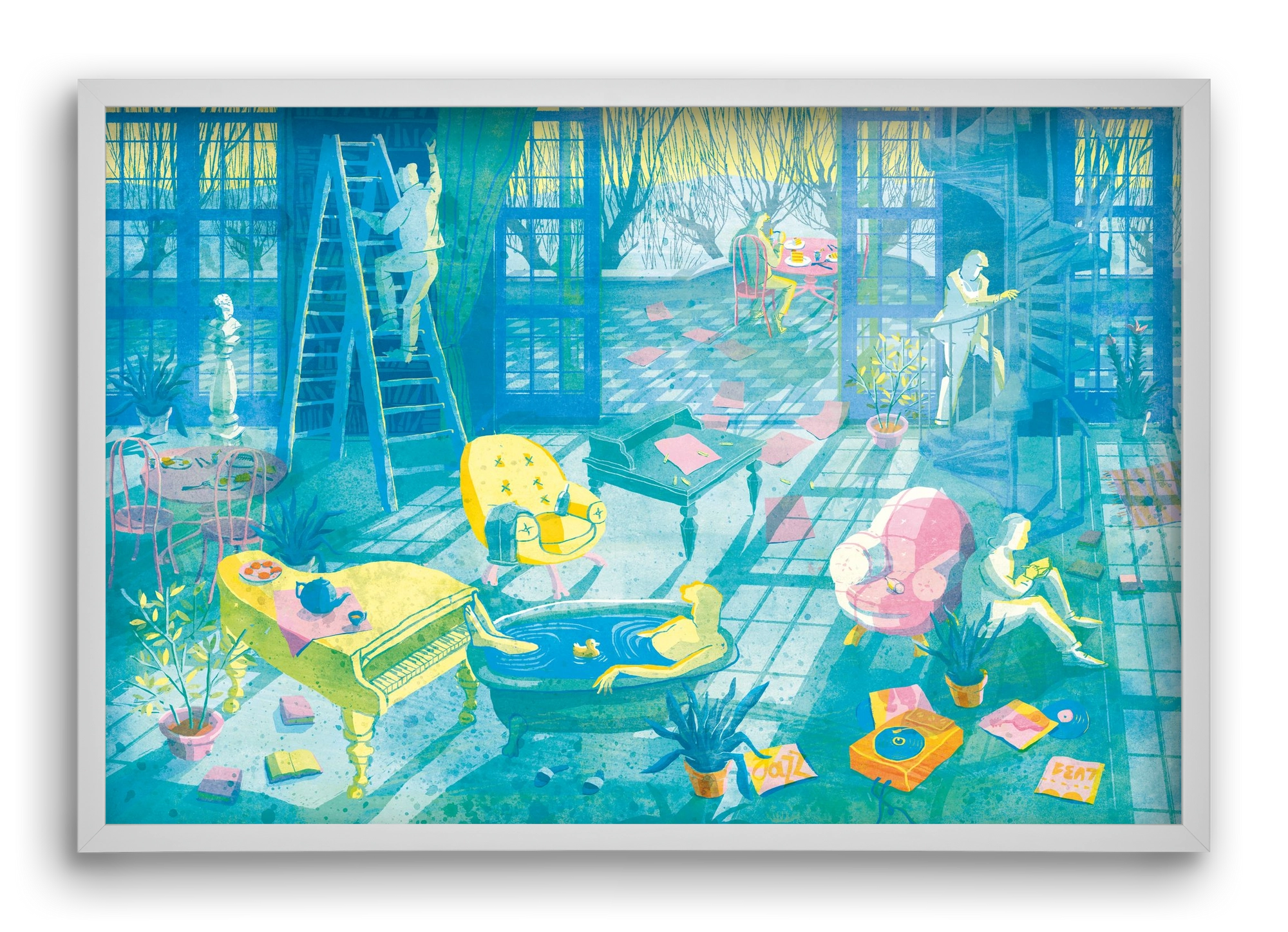 Multiexpo I., 60x40 cm (60x40 cm), Fehér keret