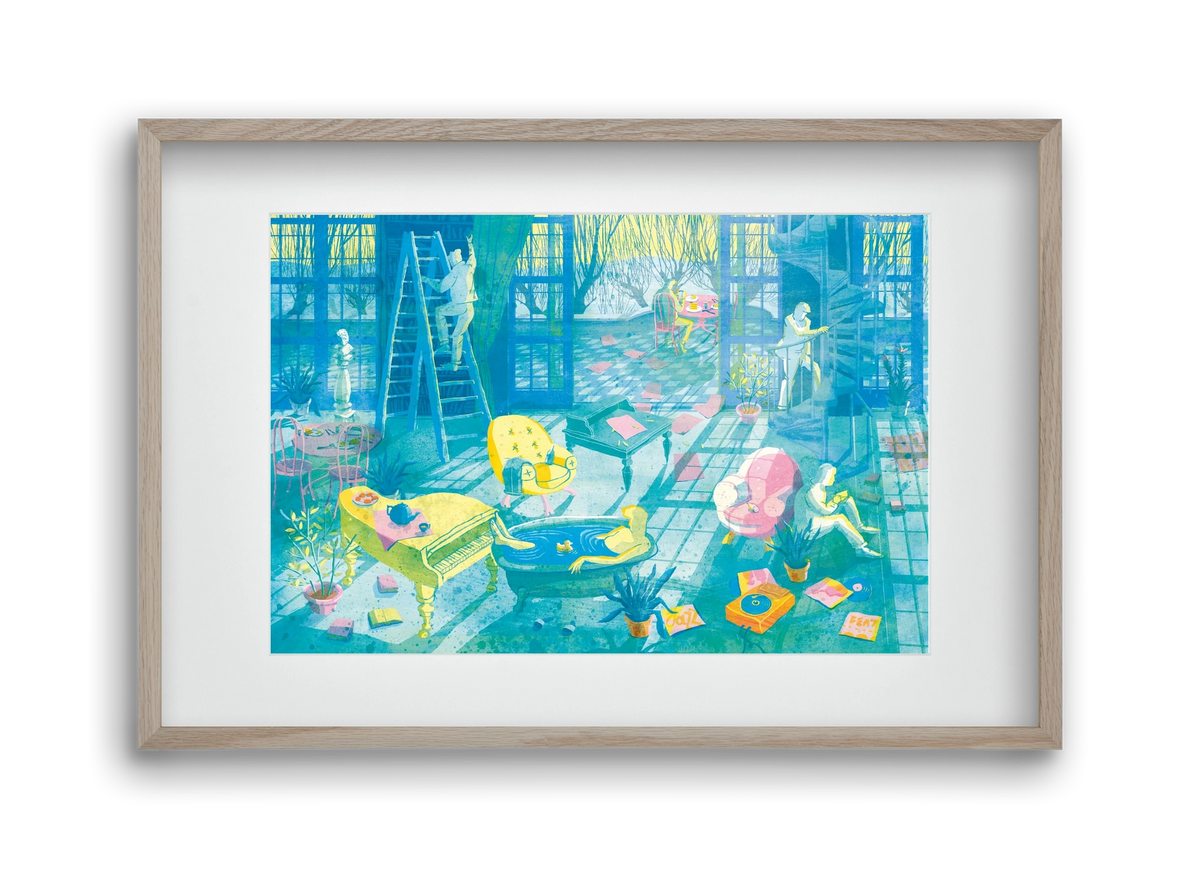 Multiexpo I., 45x30 cm (30x20 cm), Tölgy keret, paszpartuval