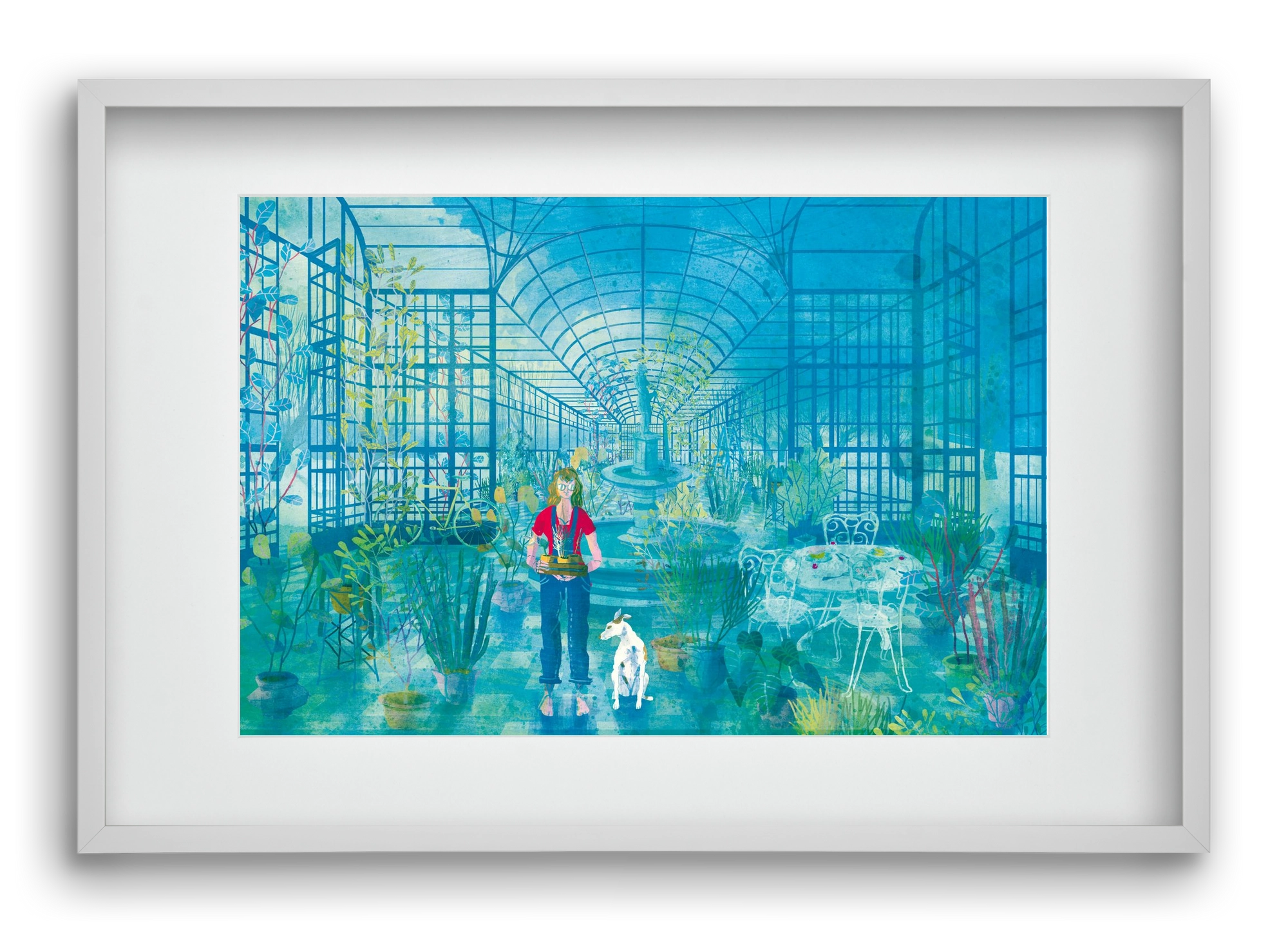 Greenhouse, 60x40 cm (45x30 cm), Fehér keret, paszpartuval