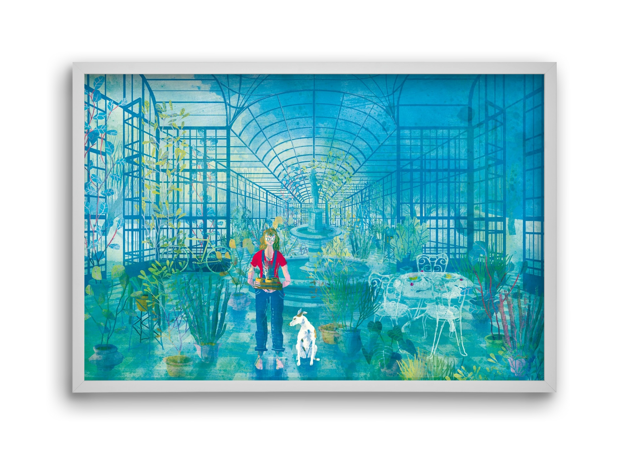 Greenhouse, 45x30 cm (45x30 cm), Fehér keret