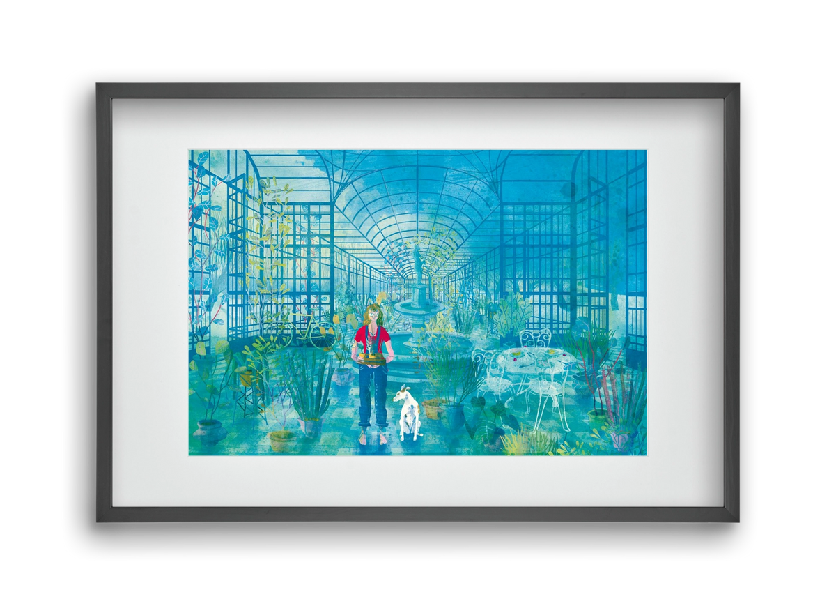 Greenhouse, 45x30 cm (30x20 cm), Fekete keret, paszpartuval