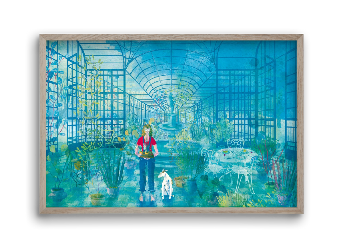 Greenhouse, 45x30 cm (45x30 cm), Tölgy keret