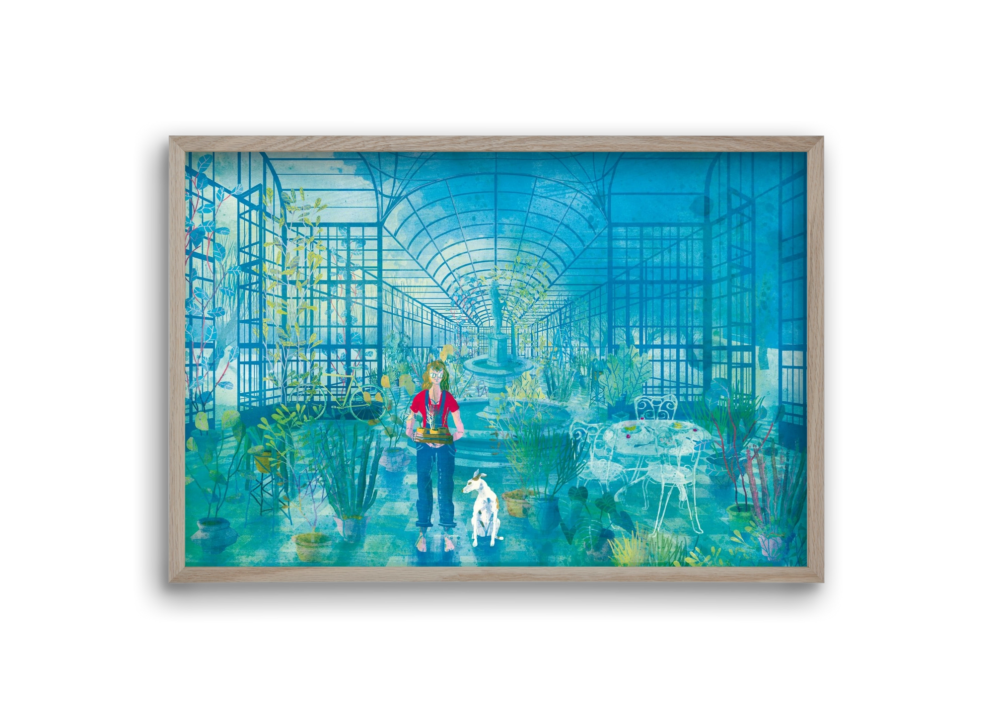 Greenhouse, 30x20 cm (30x20 cm), Tölgy keret