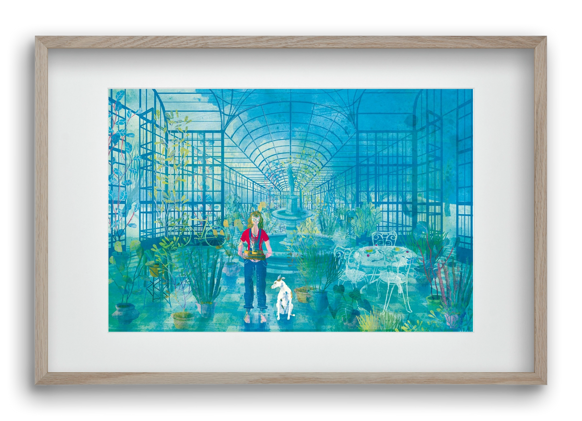 Greenhouse, 60x40 cm (45x30 cm), Tölgy keret, paszpartuval