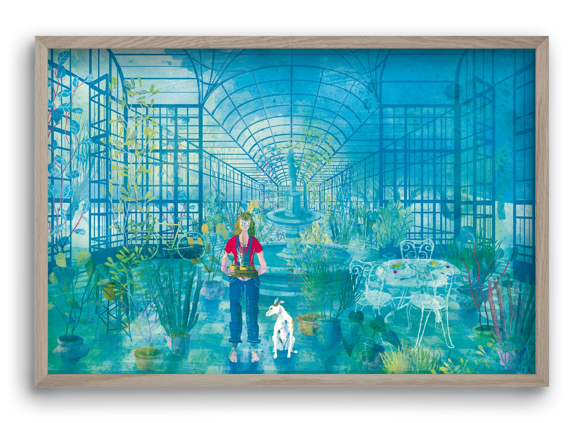 Greenhouse, 60x40 cm (60x40 cm), Tölgy keret