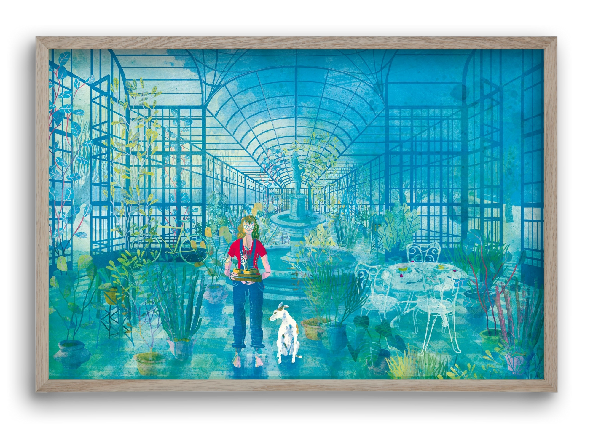Greenhouse, 60x40 cm (60x40 cm), Tölgy keret