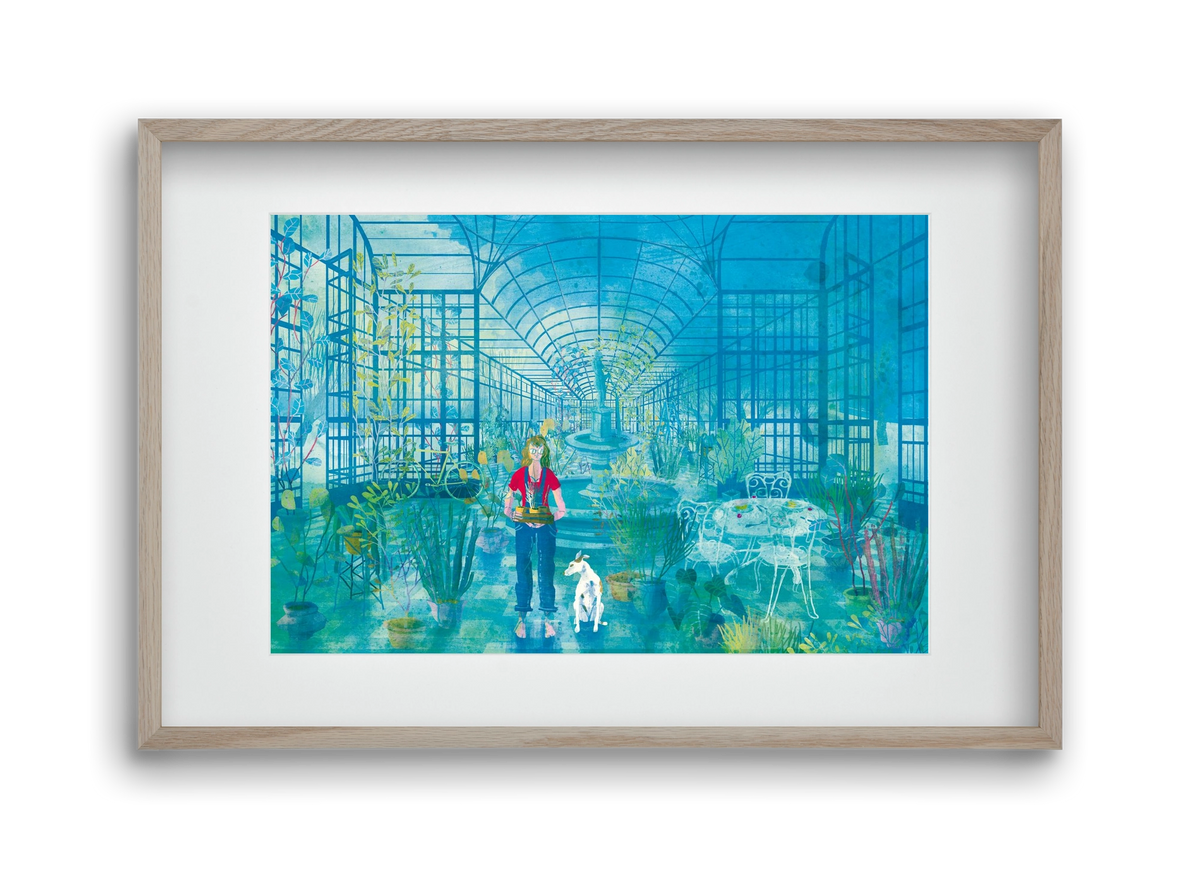 Greenhouse, 45x30 cm (30x20 cm), Tölgy keret, paszpartuval