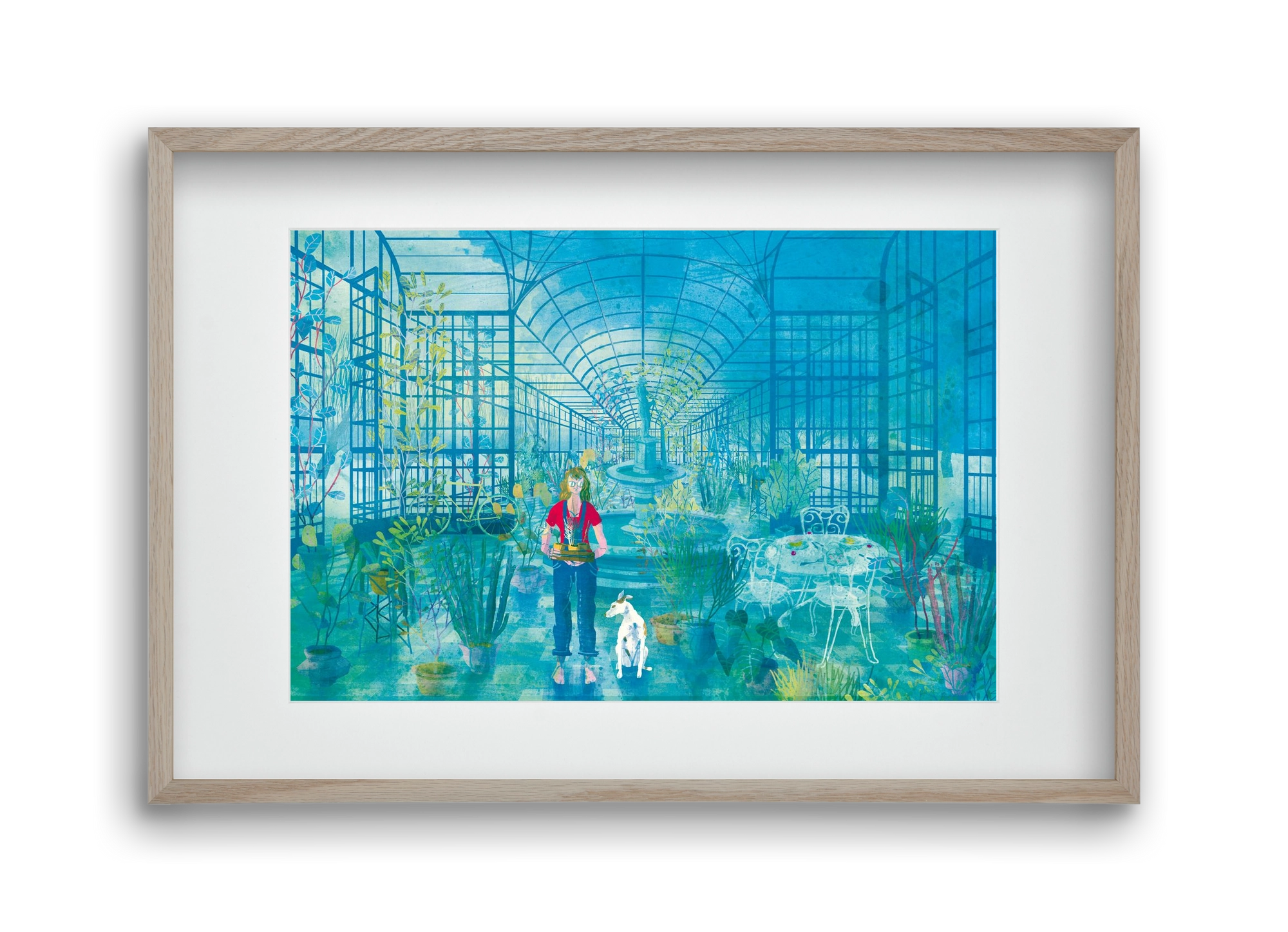 Greenhouse, 45x30 cm (30x20 cm), Tölgy keret, paszpartuval