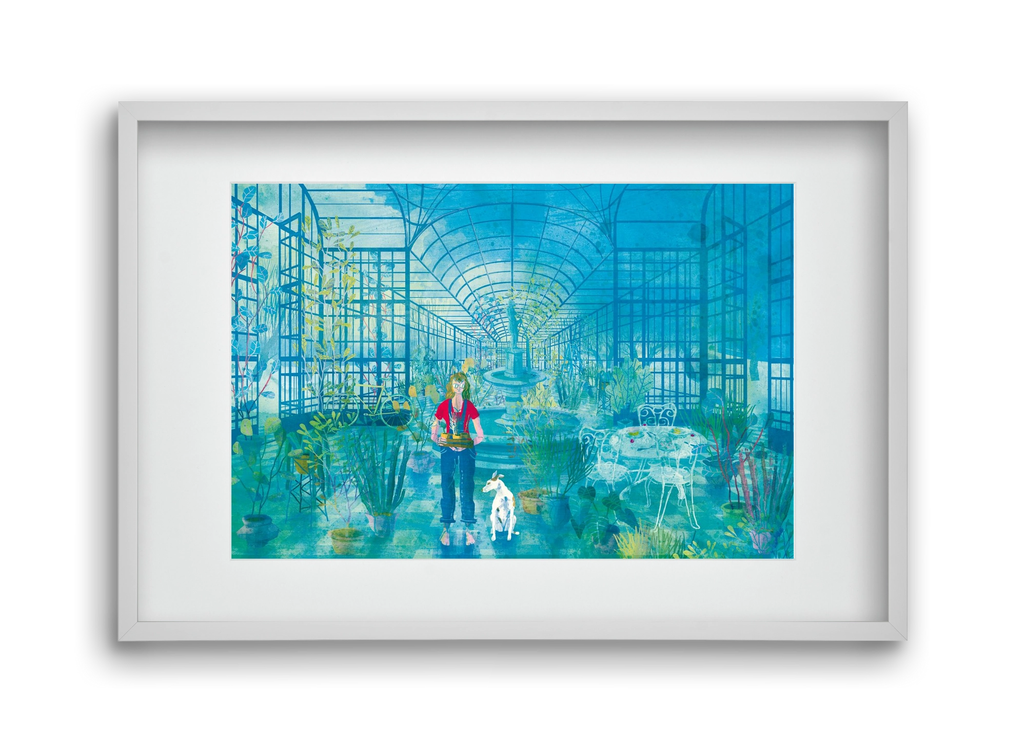 Greenhouse, 45x30 cm (30x20 cm), Fehér keret, paszpartuval