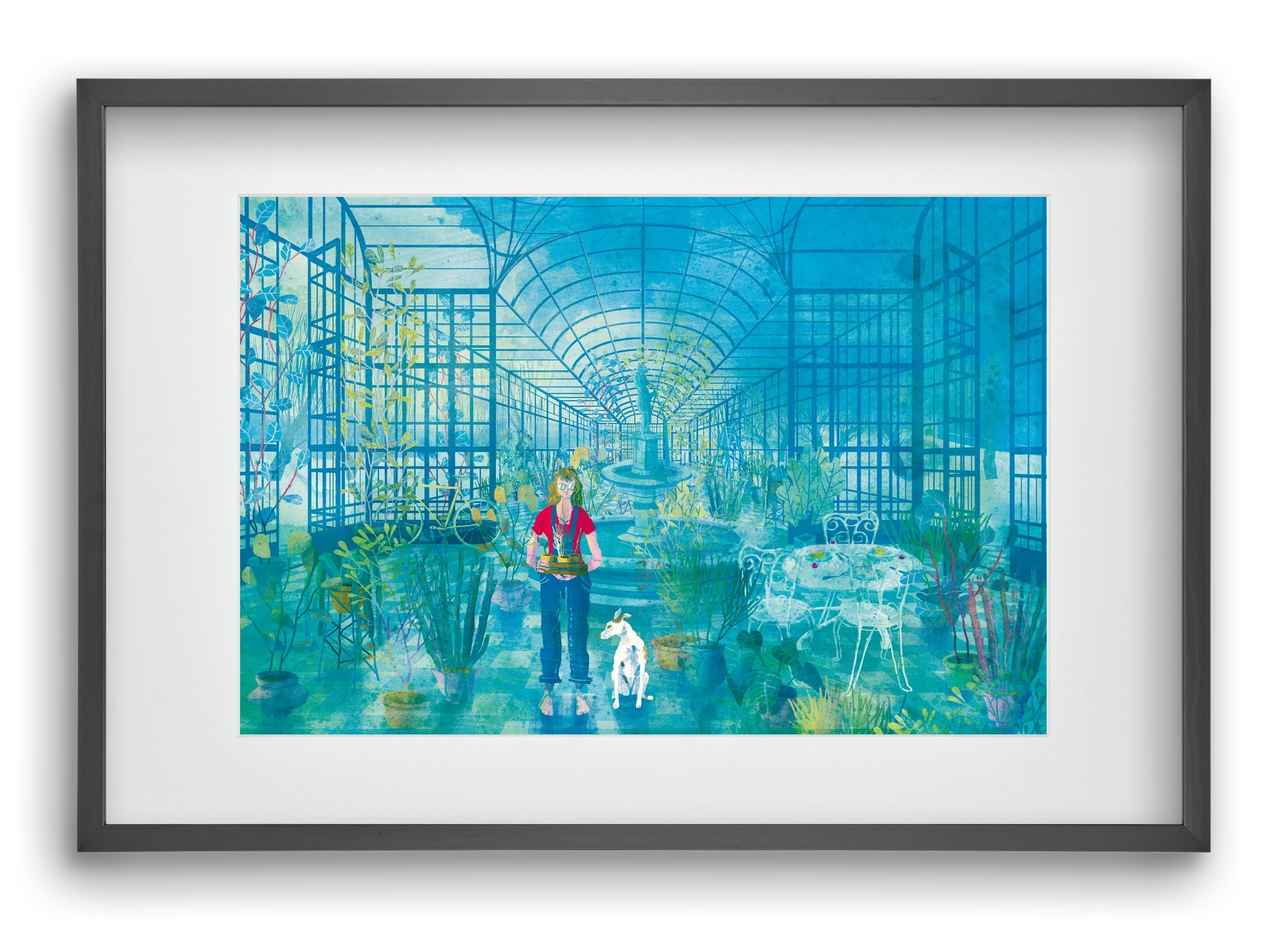 Greenhouse, 60x40 cm (45x30 cm), Fekete keret, paszpartuval