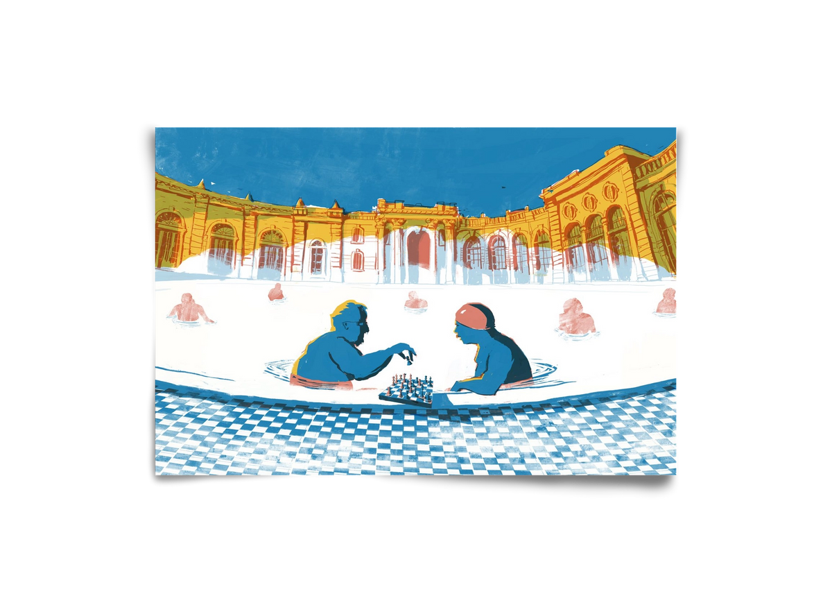 Szechenyi bath Budapest, 30x20 cm, Keret nélkül