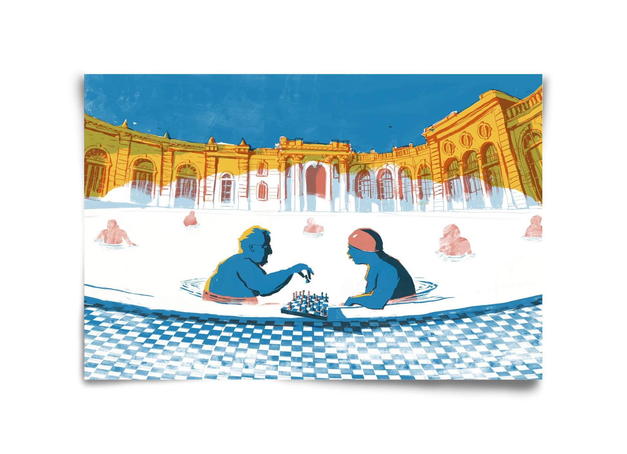 Szechenyi bath Budapest, 45x30 cm, Keret nélkül