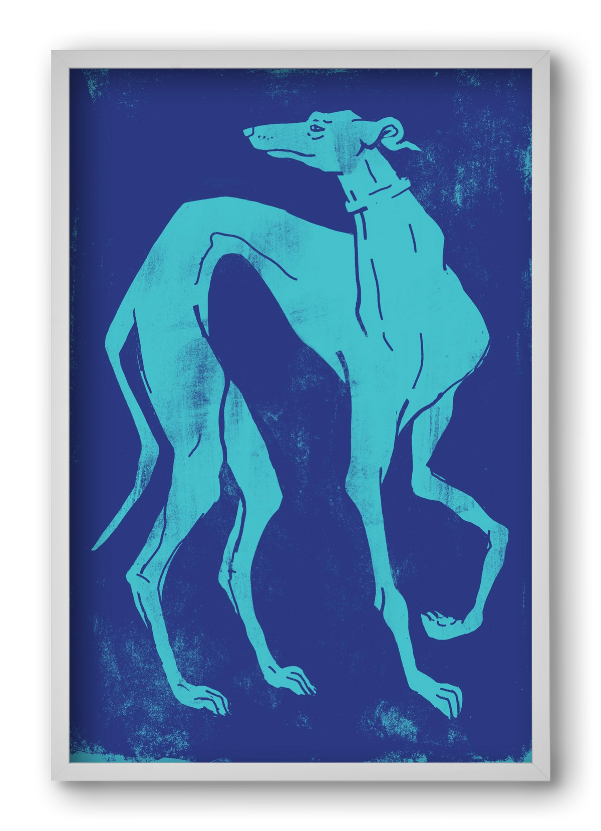 Greyhound I., 40x60 cm (40x60 cm), Fehér keret