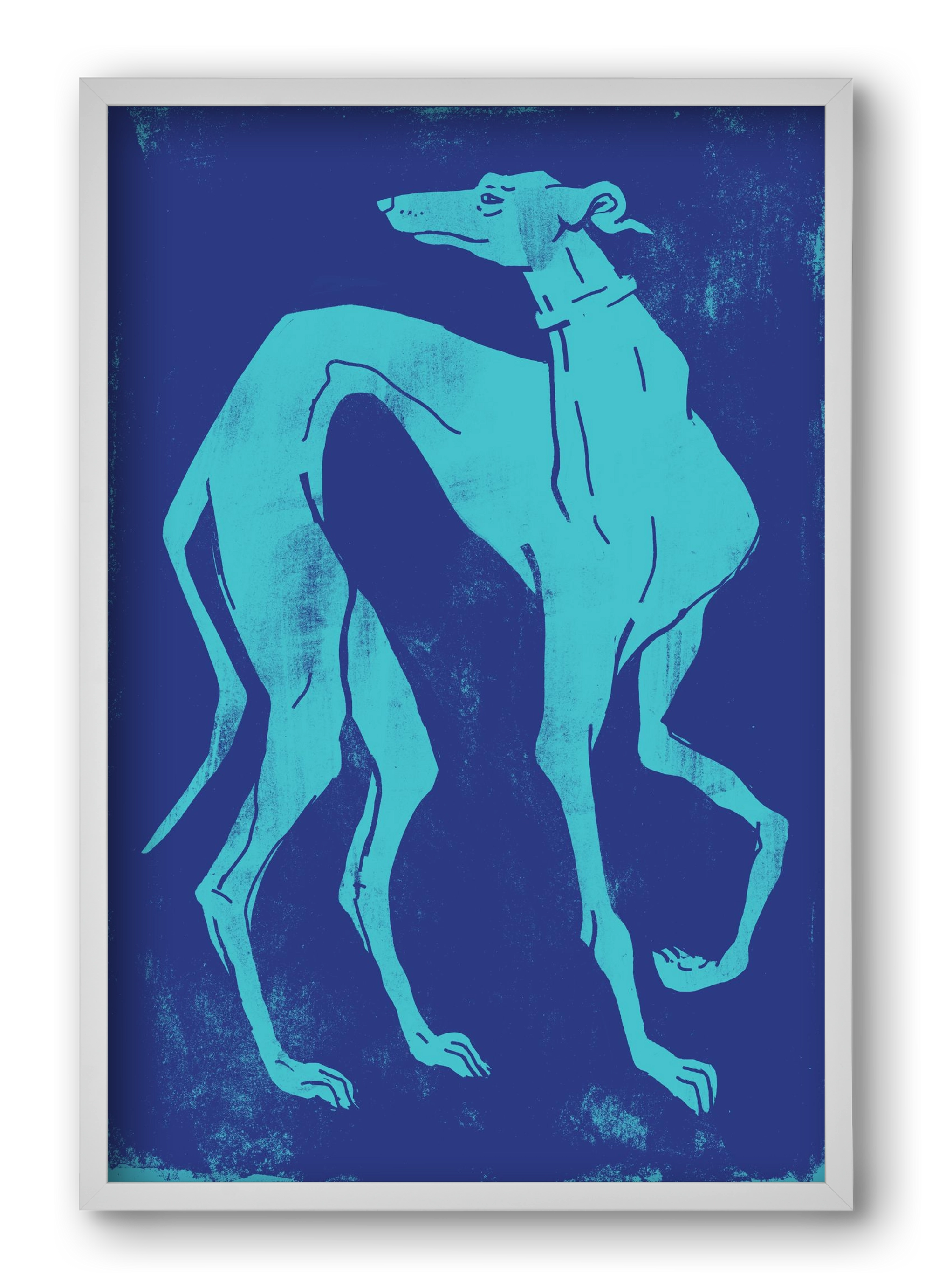 Greyhound I., 40x60 cm (40x60 cm), Fehér keret