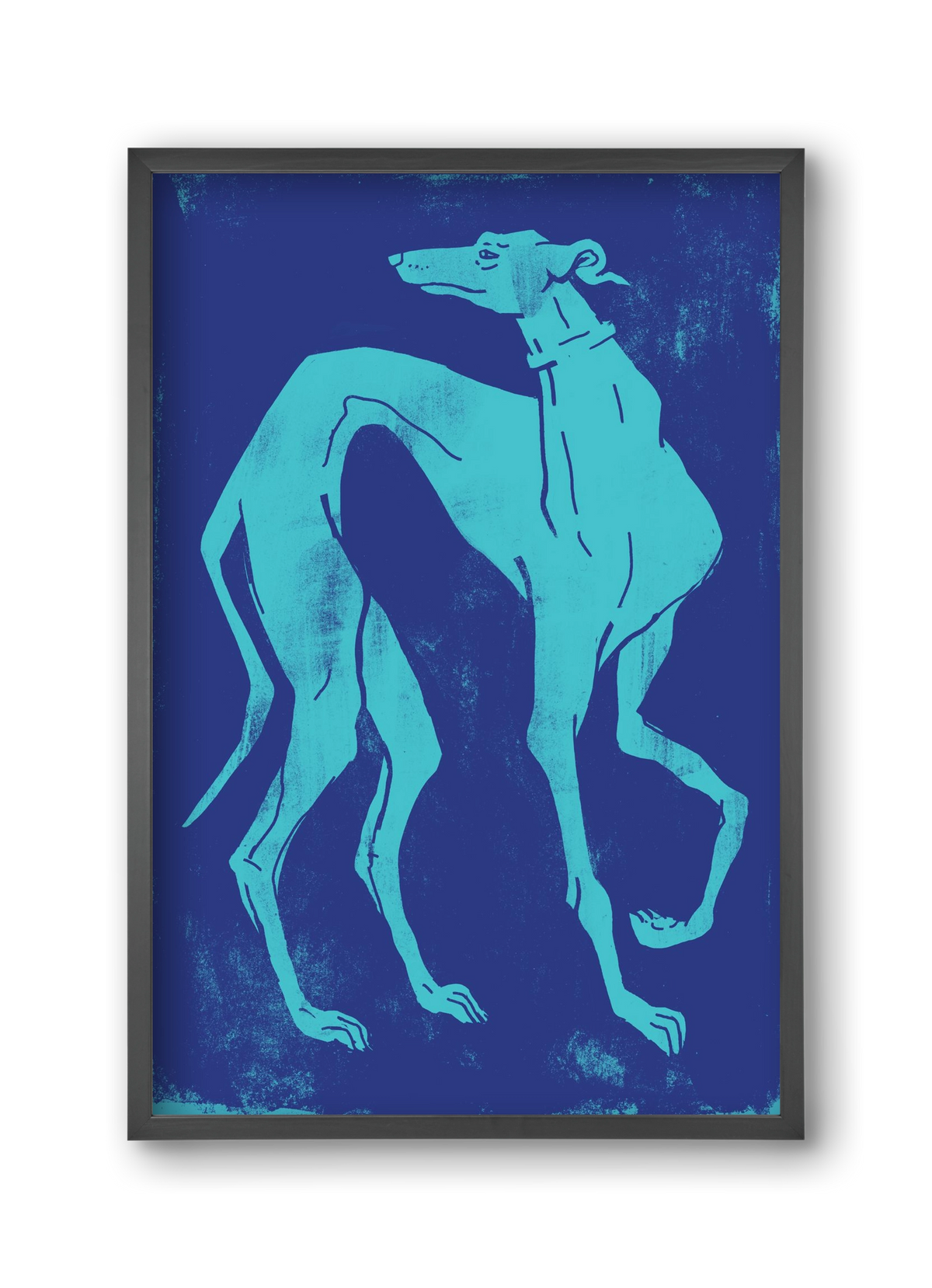 Greyhound I., 30x45 cm (30x45 cm), Fekete keret