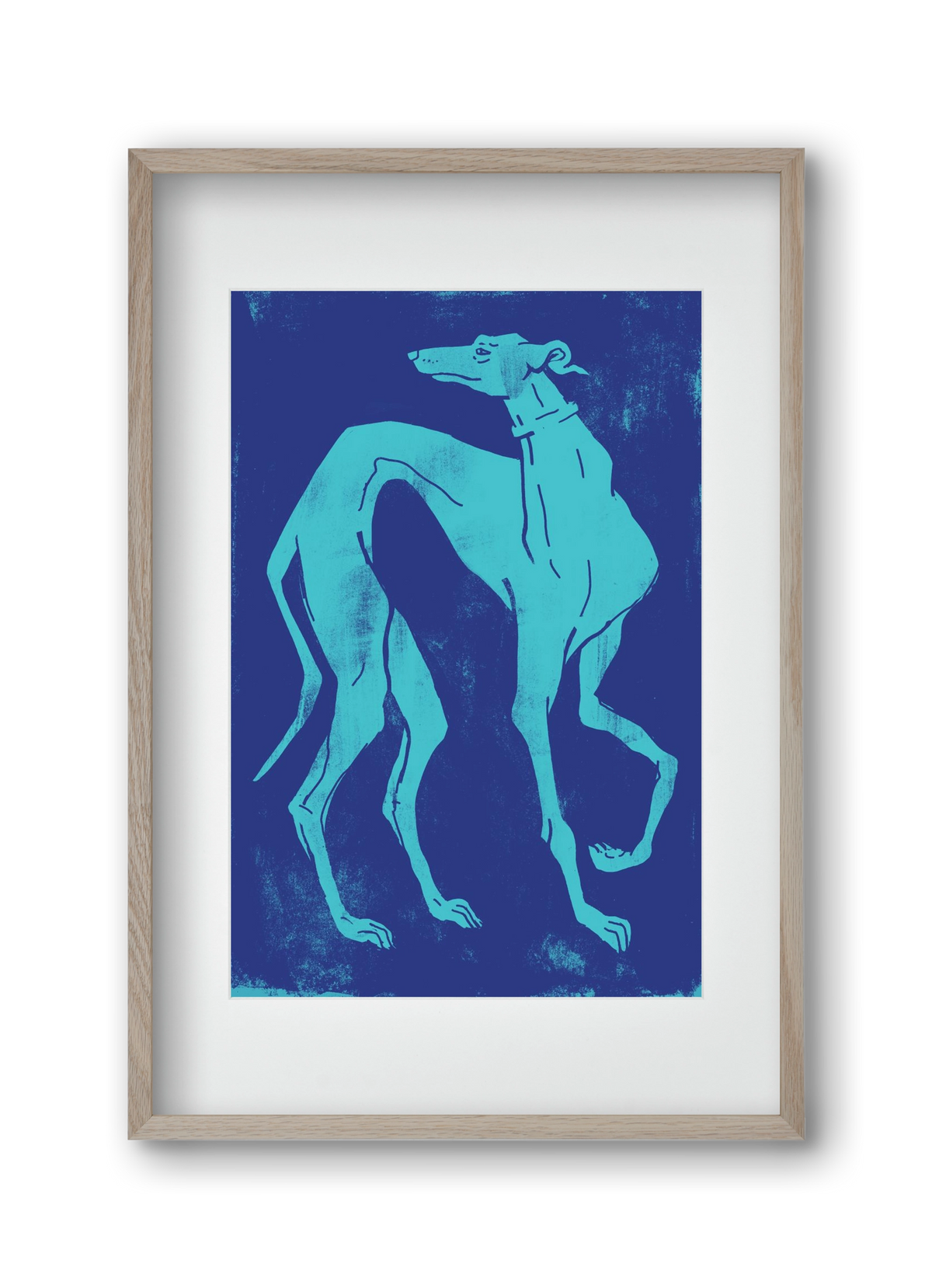 Greyhound I., 30x45 cm (20x30 cm), Tölgy keret, paszpartuval