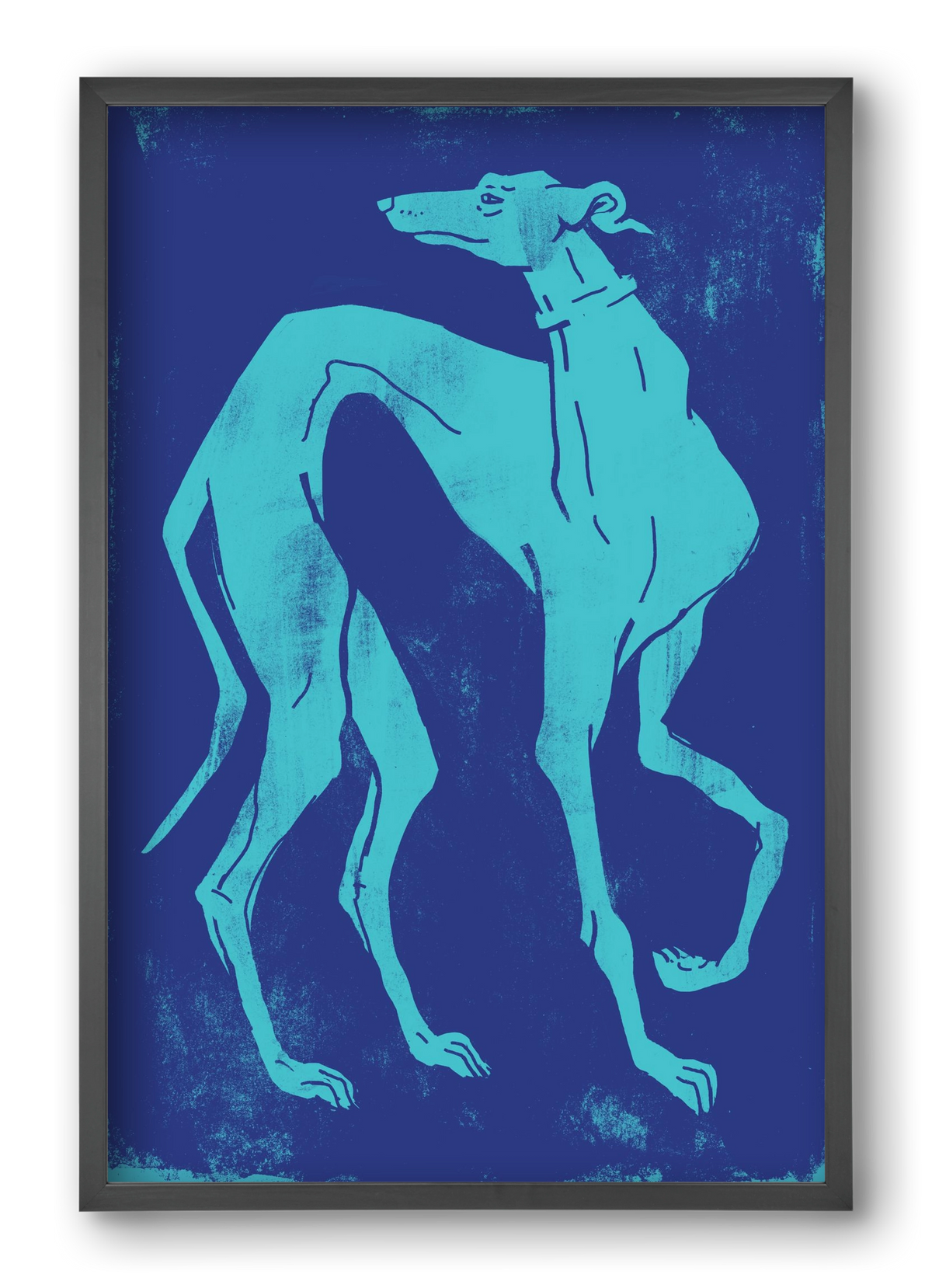 Greyhound I., 40x60 cm (40x60 cm), Fekete keret