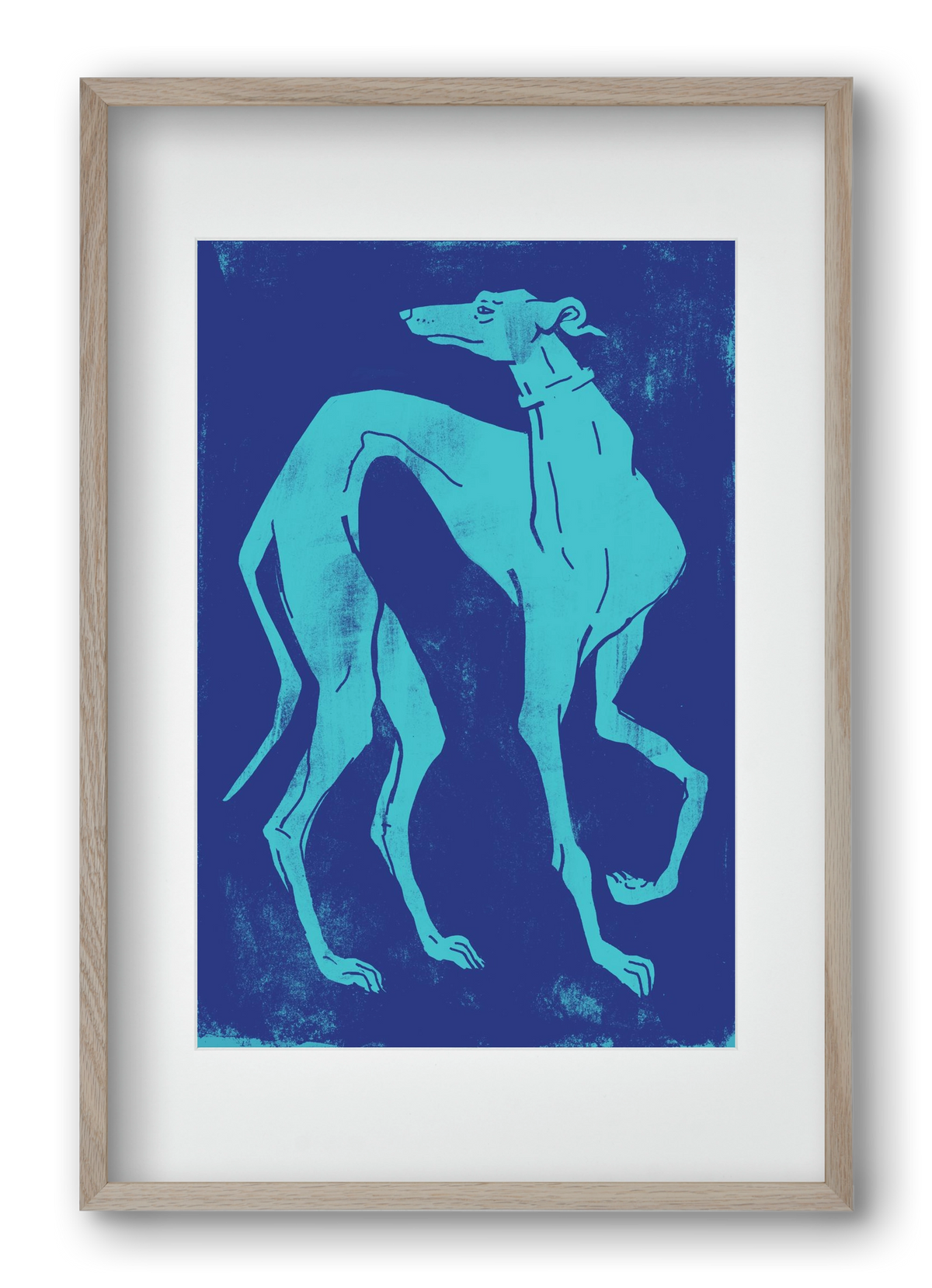 Greyhound I., 40x60 cm (30x45 cm), Tölgy keret, paszpartuval
