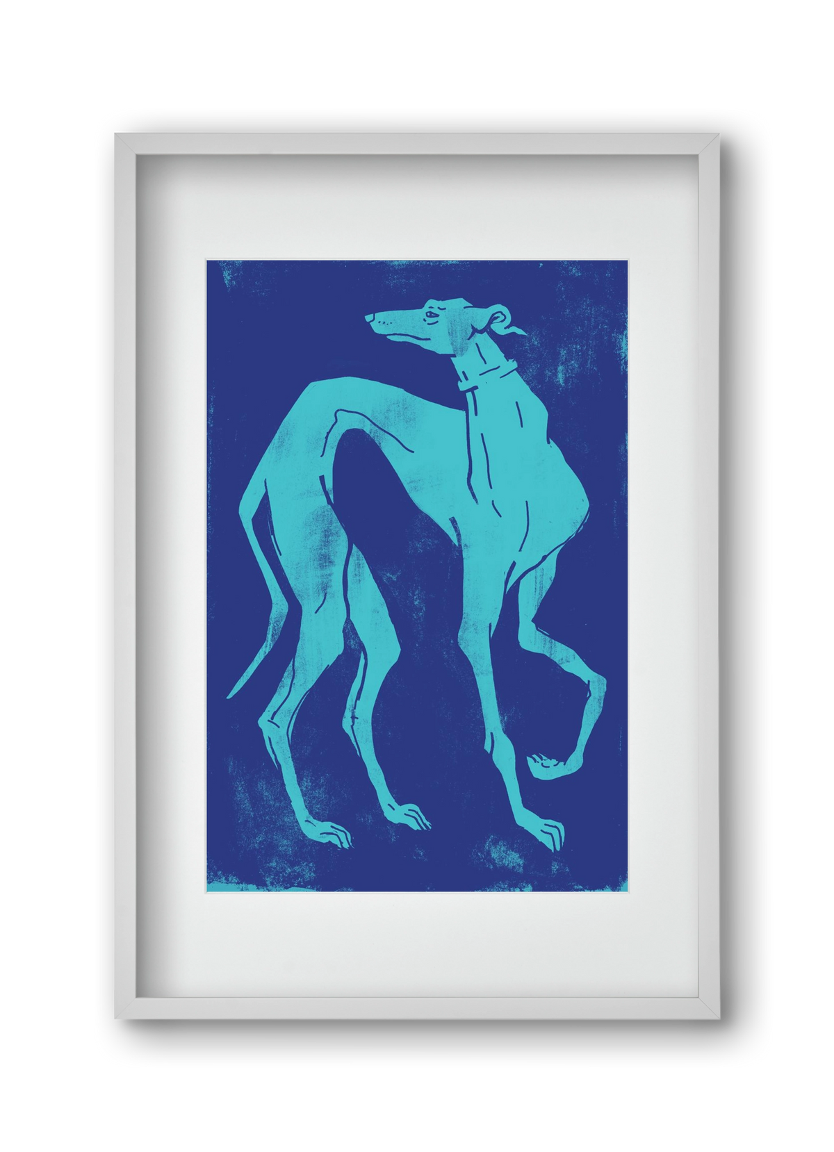 Greyhound I., 30x45 cm (20x30 cm), Fehér keret, paszpartuval