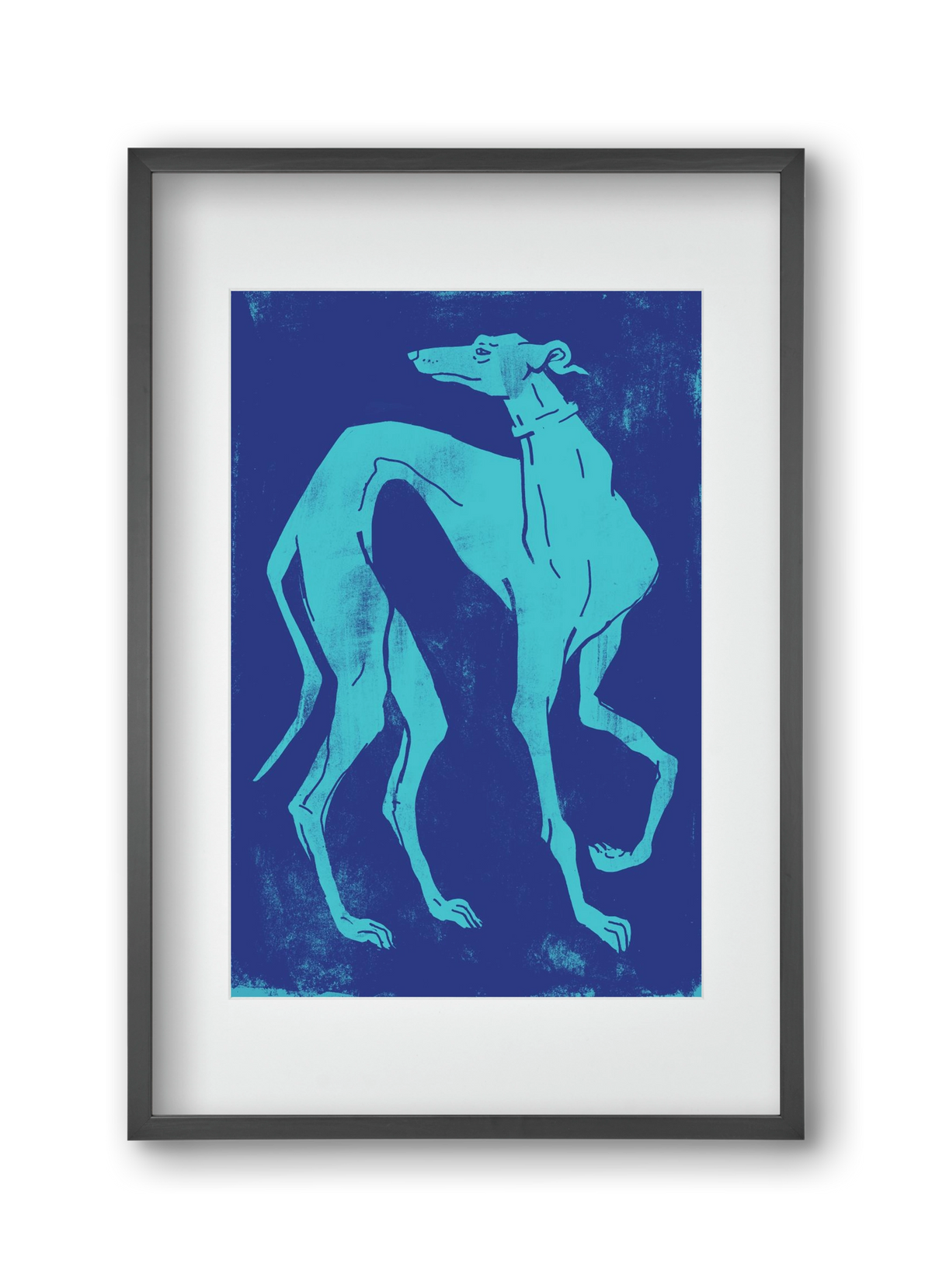 Greyhound I., 30x45 cm (20x30 cm), Fekete keret, paszpartuval
