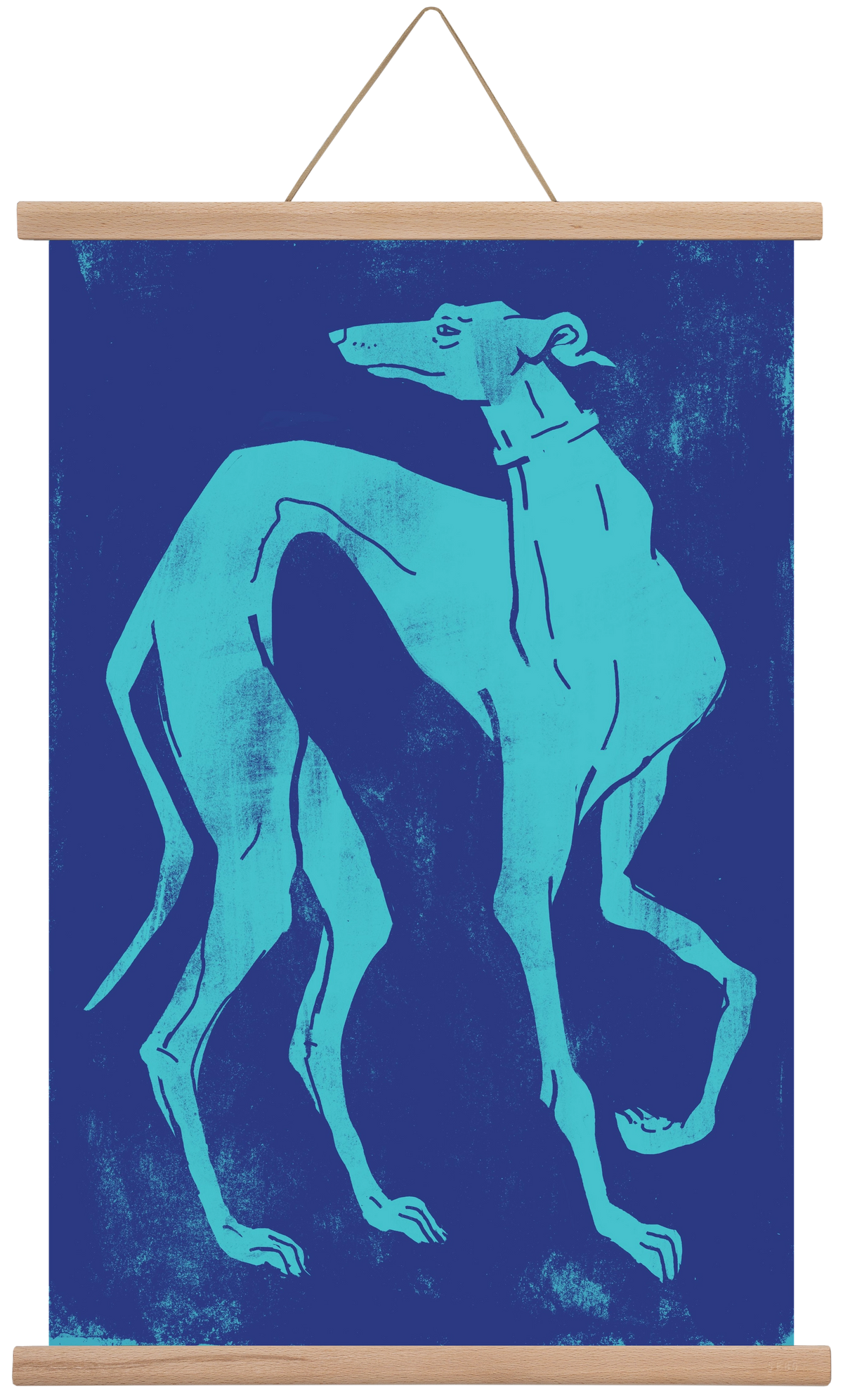 Greyhound I., 40x60 cm (40x60 cm), Tölgy akasztó