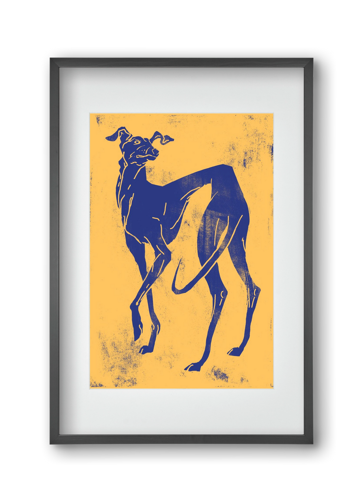 Greyhound II., 30x45 cm (20x30 cm), Fekete keret, paszpartuval