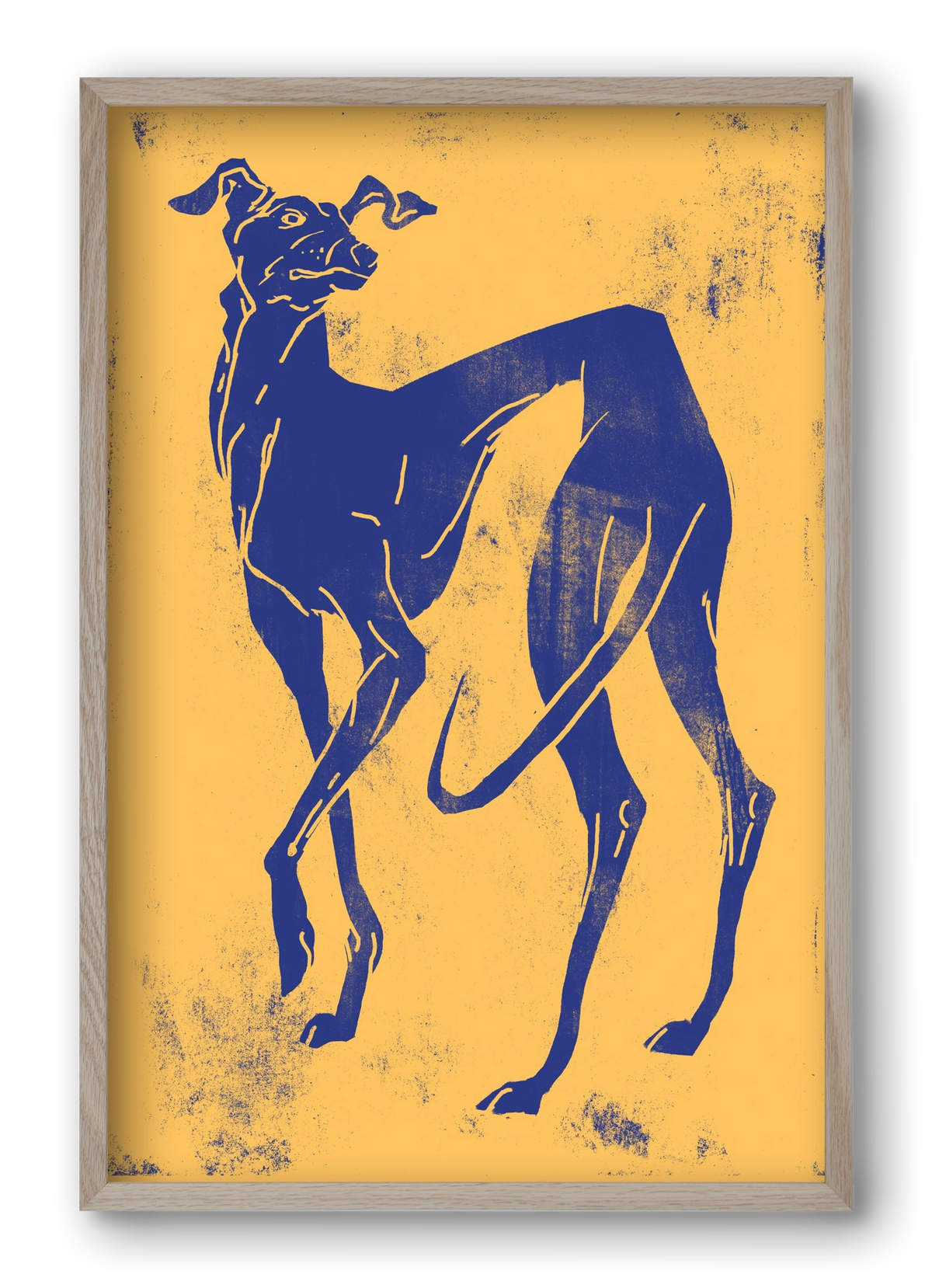 Greyhound II., 40x60 cm (40x60 cm), Tölgy keret