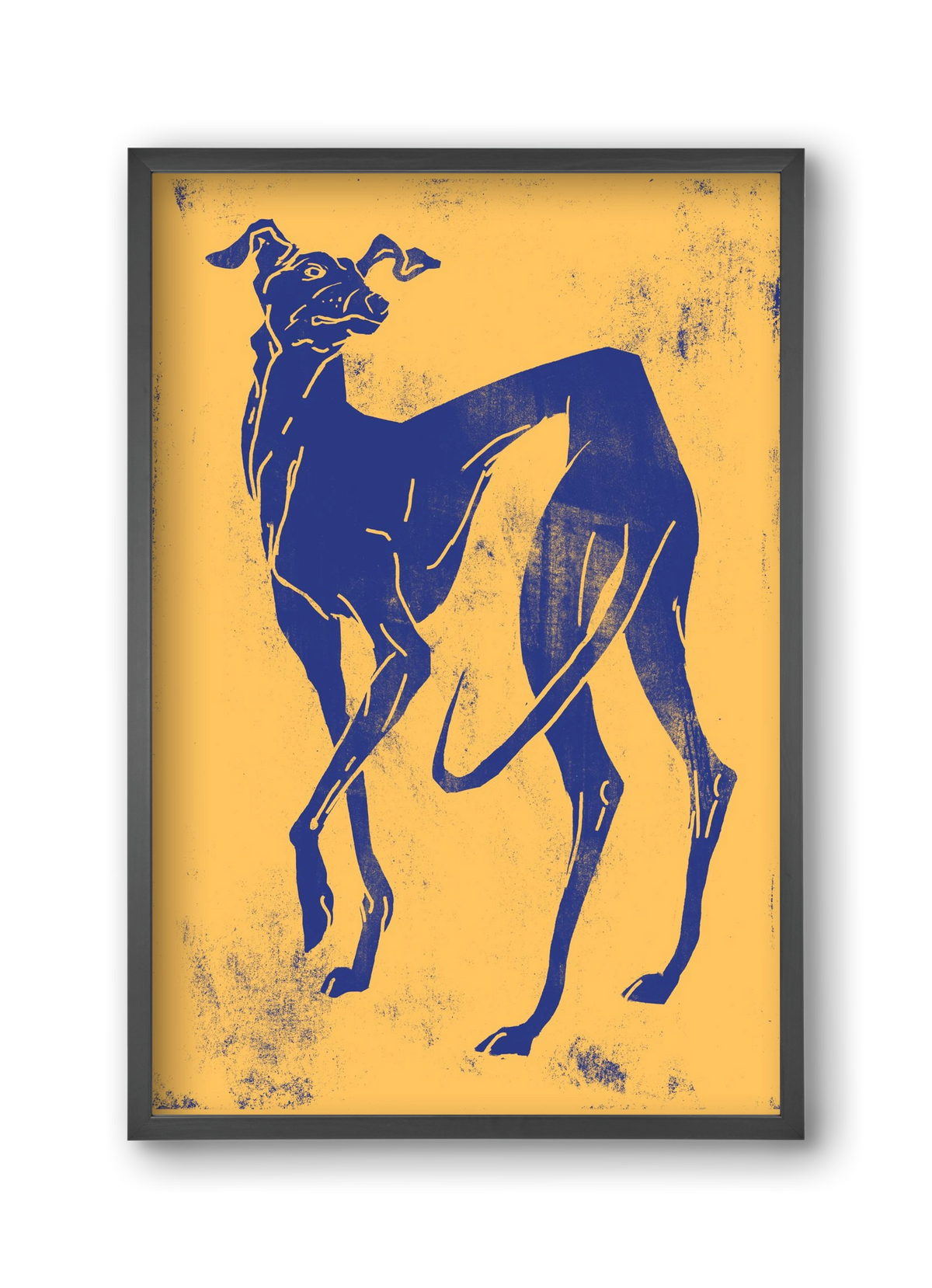 Greyhound II., 30x45 cm (30x45 cm), Fekete keret