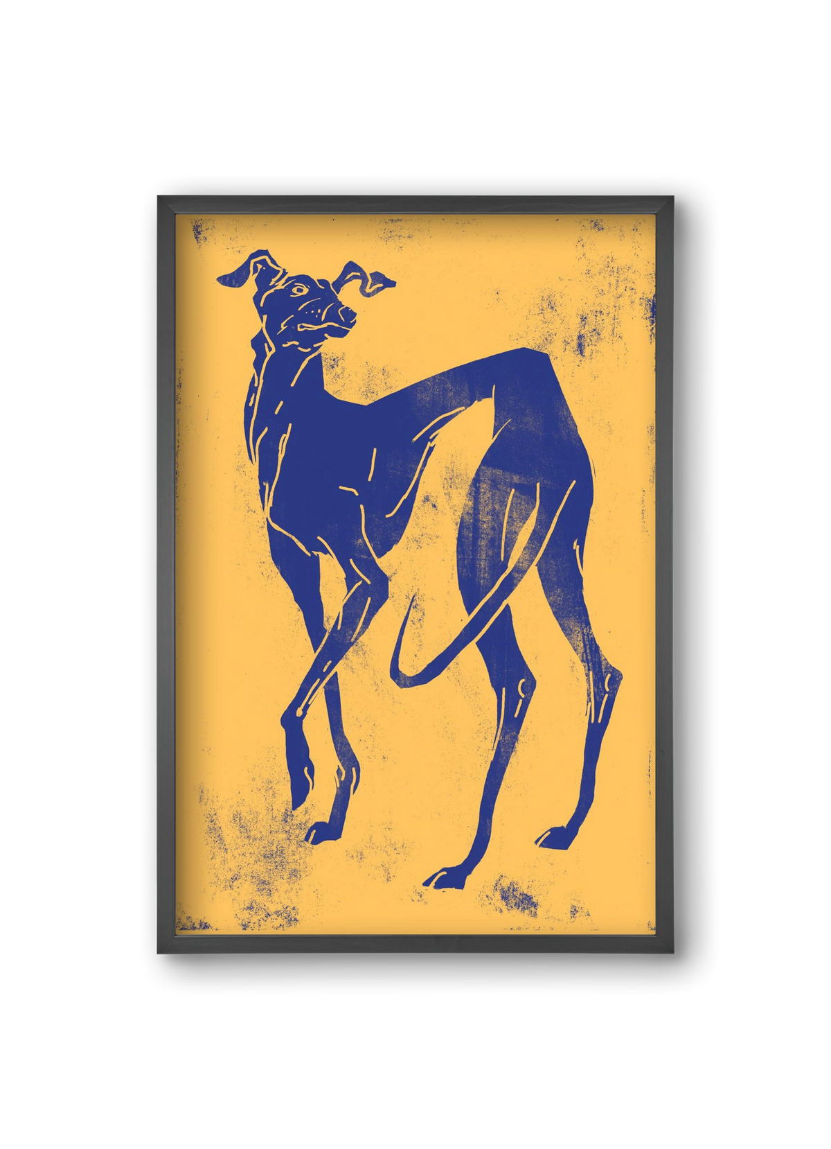 Greyhound II., 20x30 cm (20x30 cm), Fekete keret