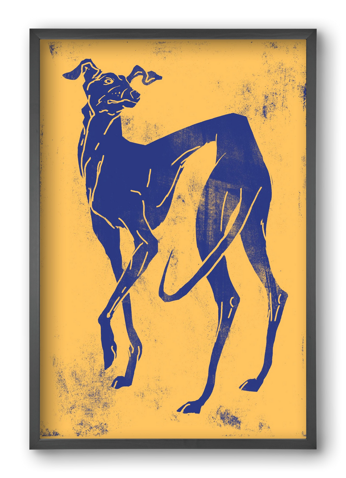 Greyhound II., 40x60 cm (40x60 cm), Fekete keret