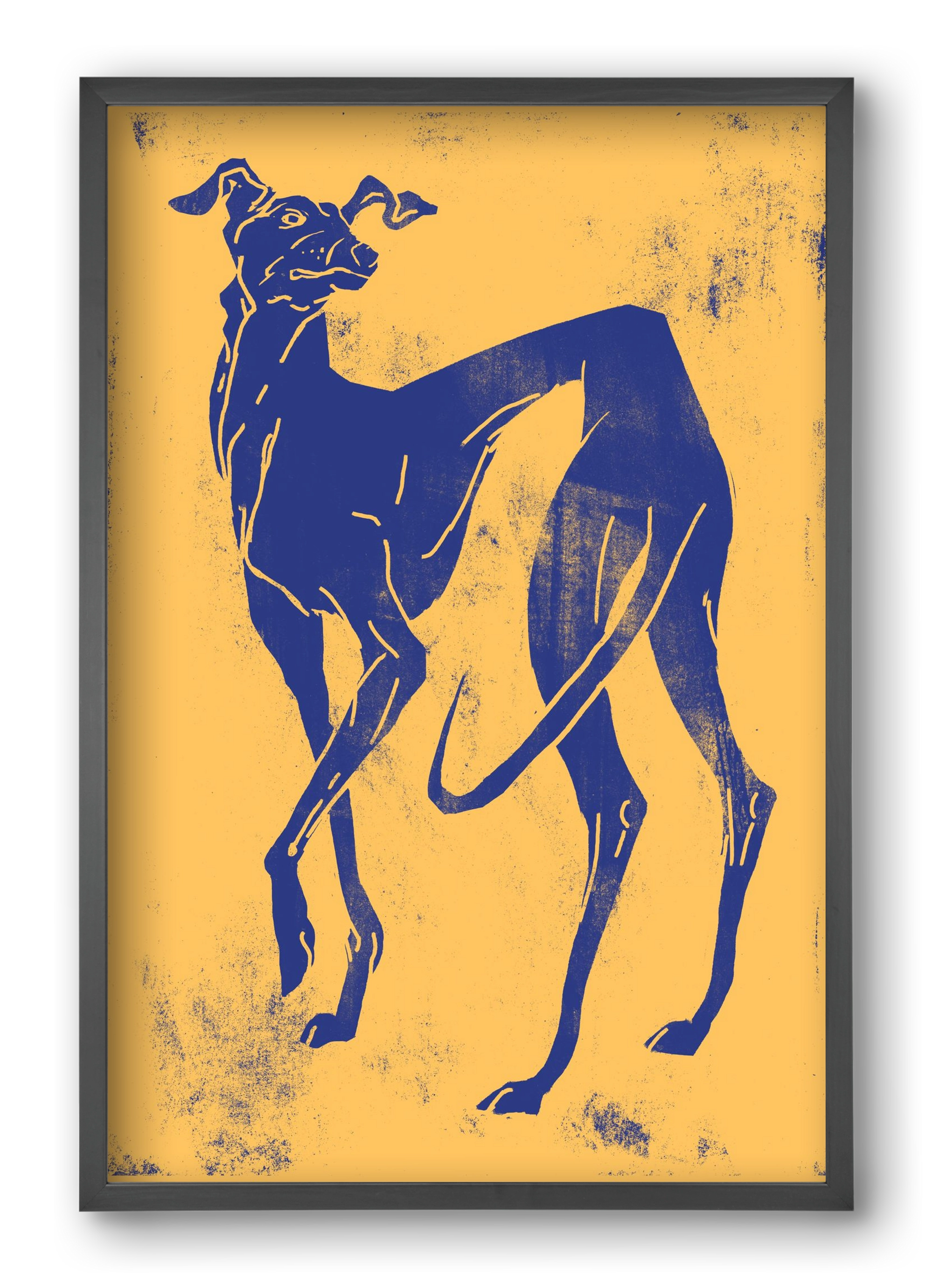 Greyhound II., 40x60 cm (40x60 cm), Fekete keret