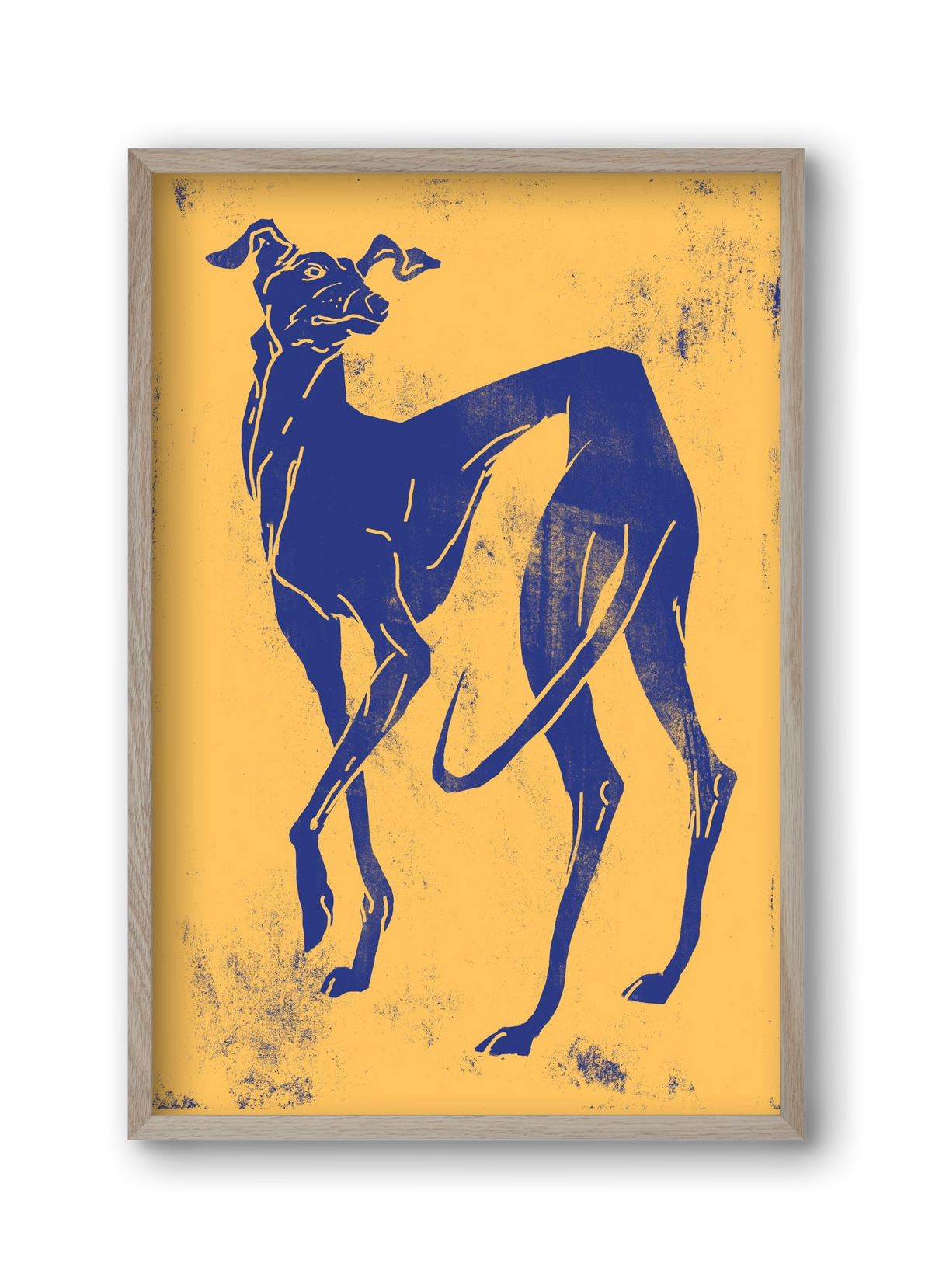 Greyhound II., 30x45 cm (30x45 cm), Tölgy keret