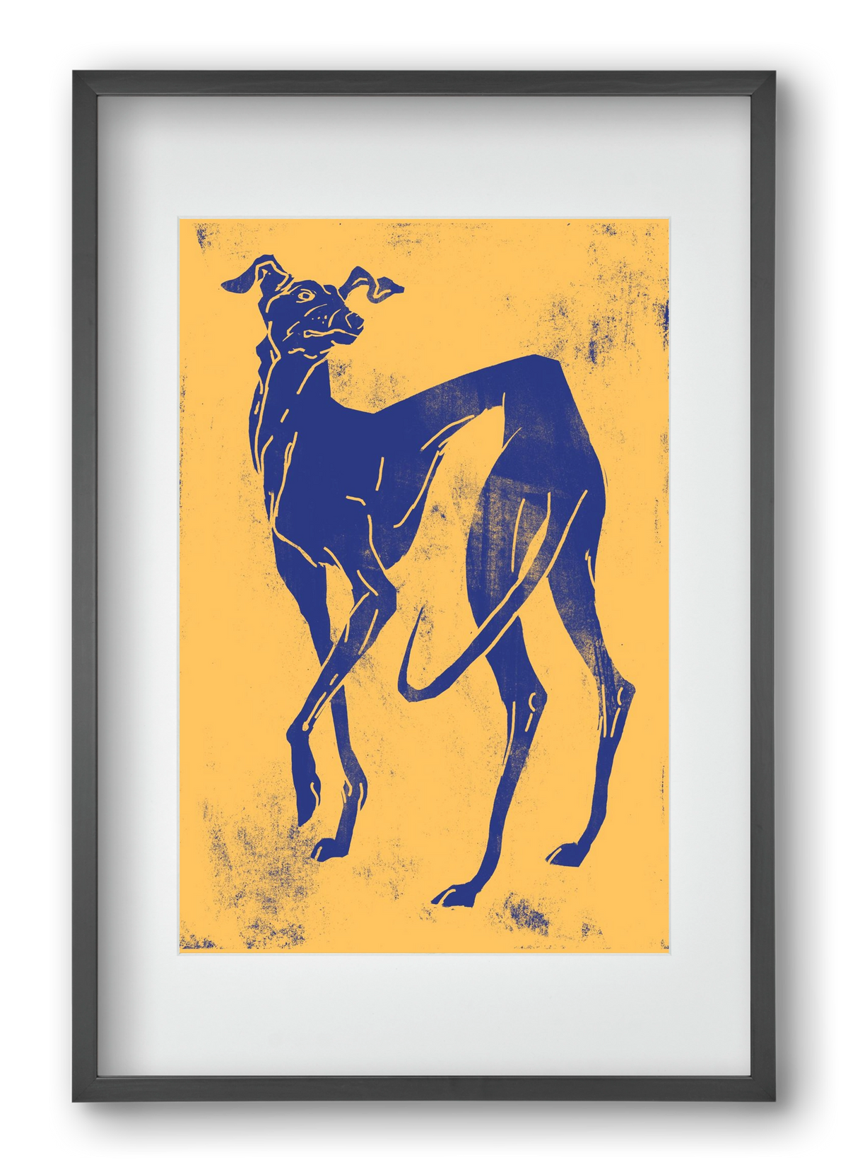 Greyhound II., 40x60 cm (30x45 cm), Fekete keret, paszpartuval