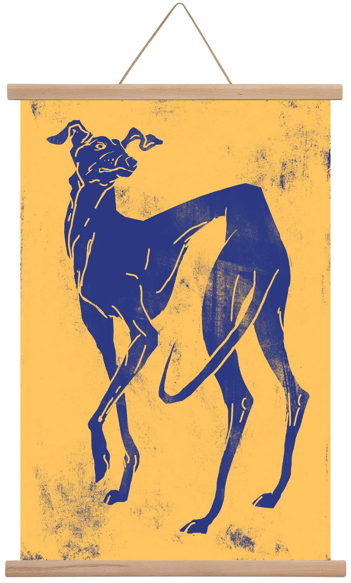 Greyhound II., 40x60 cm (40x60 cm), Tölgy akasztó