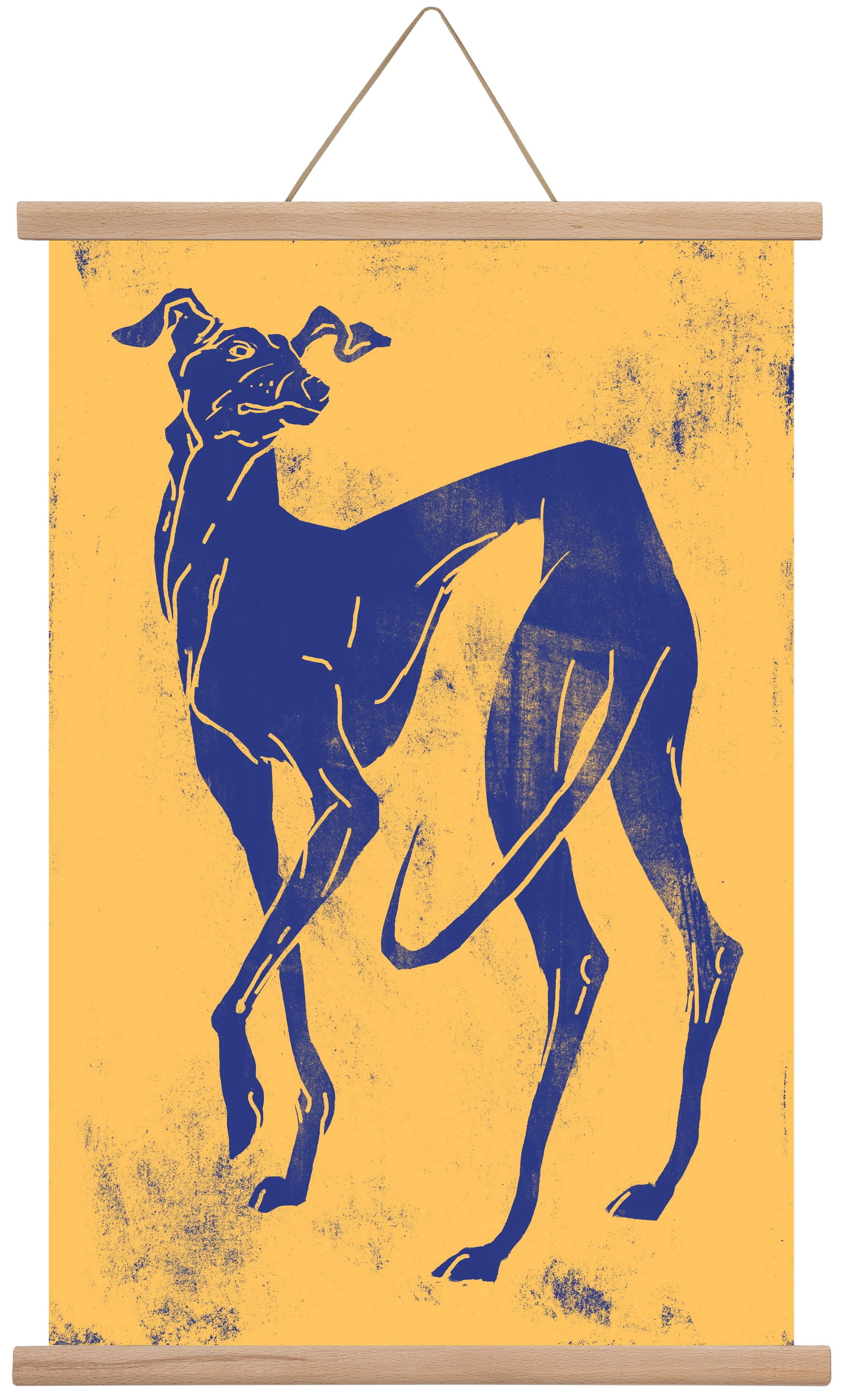 Greyhound II., 40x60 cm (40x60 cm), Tölgy akasztó