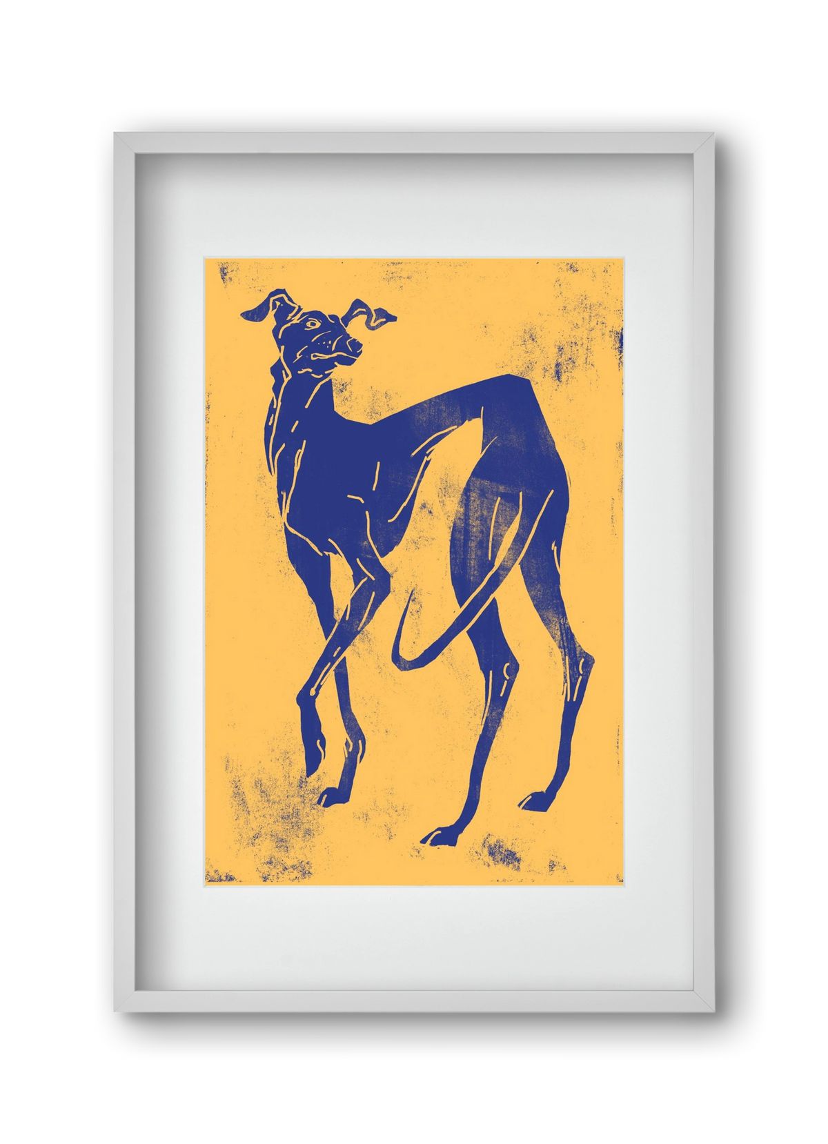 Greyhound II., 30x45 cm (20x30 cm), Fehér keret, paszpartuval