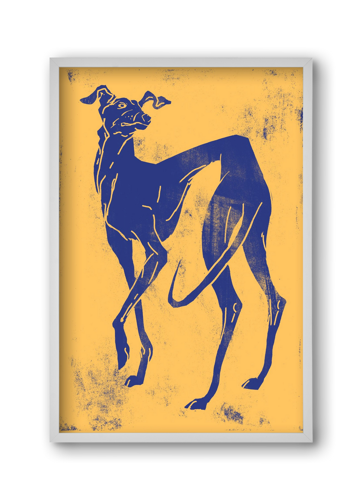 Greyhound II., 30x45 cm (30x45 cm), Fehér keret