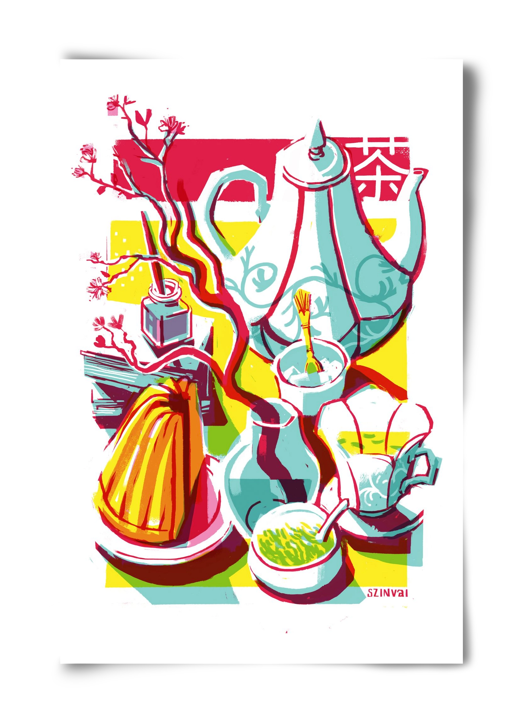 Tea time, 40x60 cm, Keret nélkül