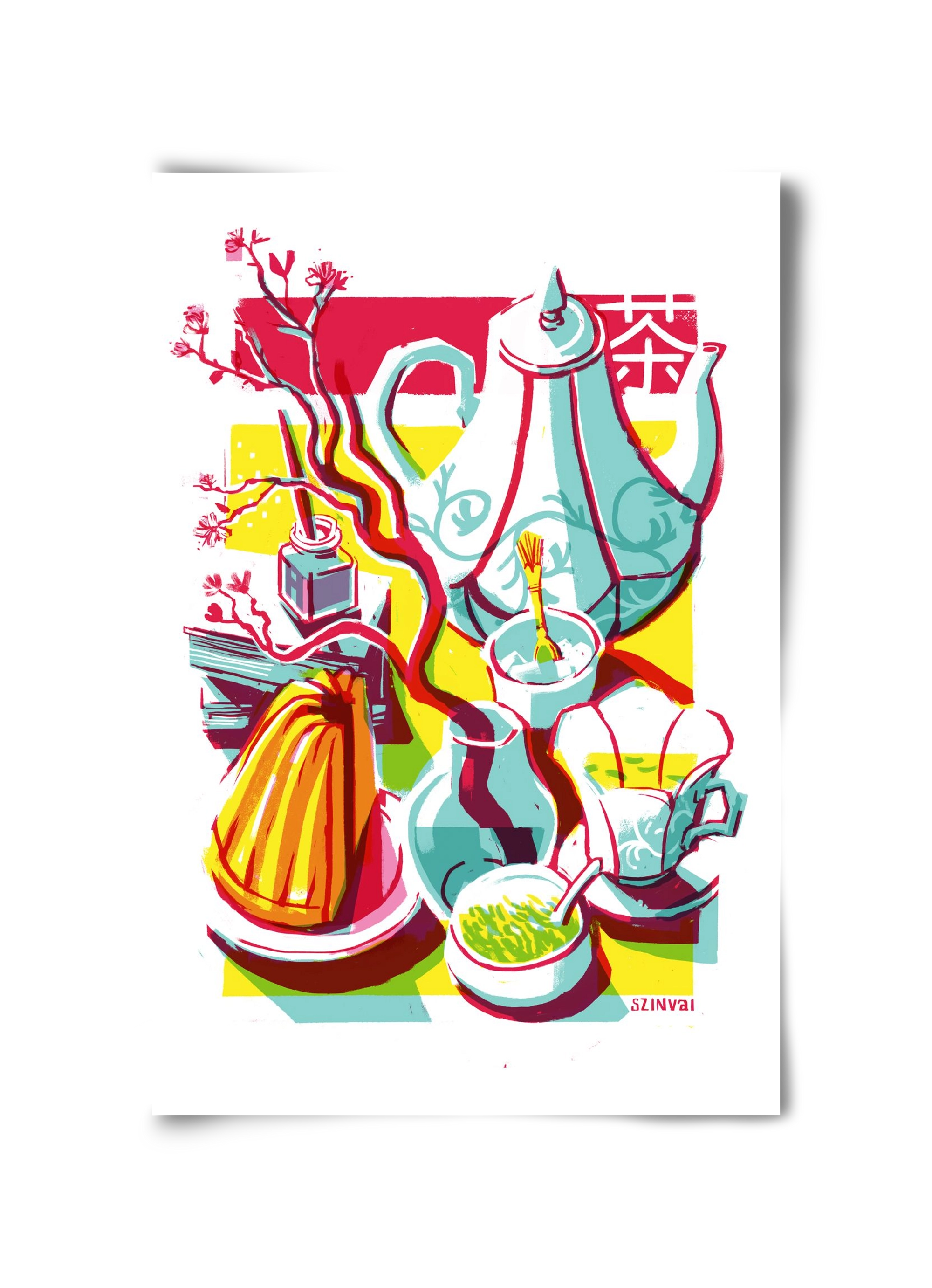 Tea time, 30x45 cm, Keret nélkül