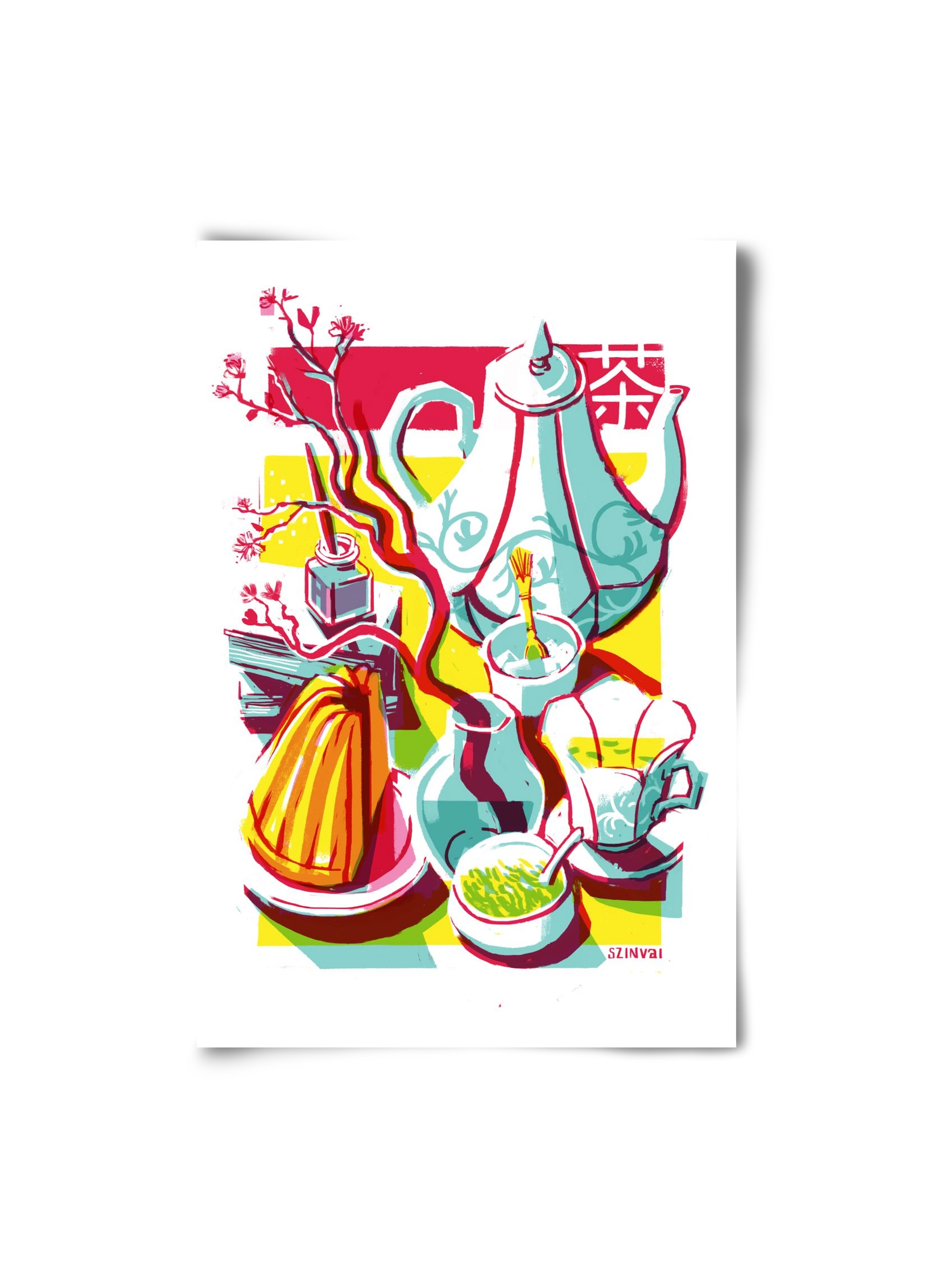 Tea time, 20x30 cm, Keret nélkül