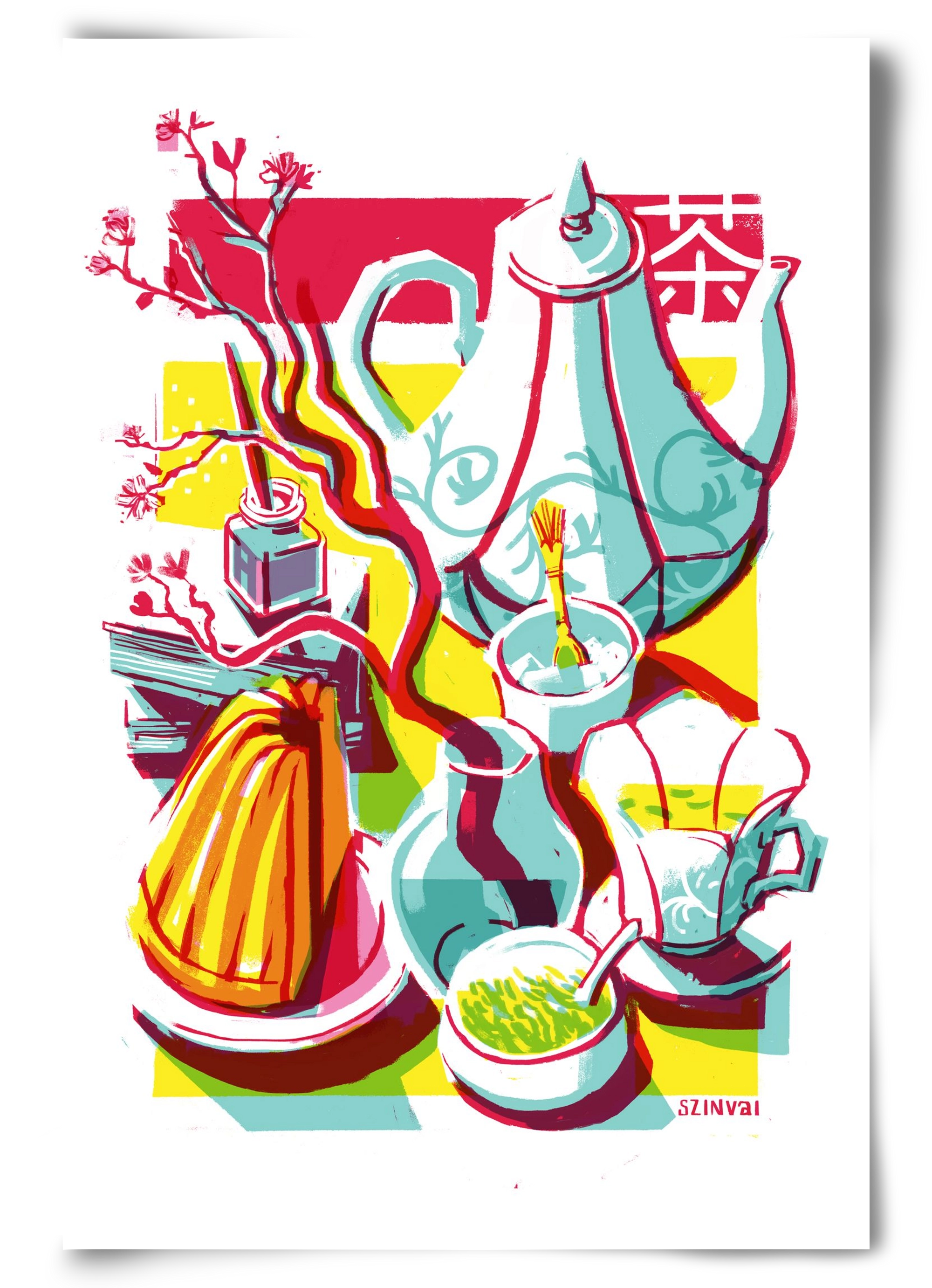 Tea time, 60x90 cm, Keret nélkül